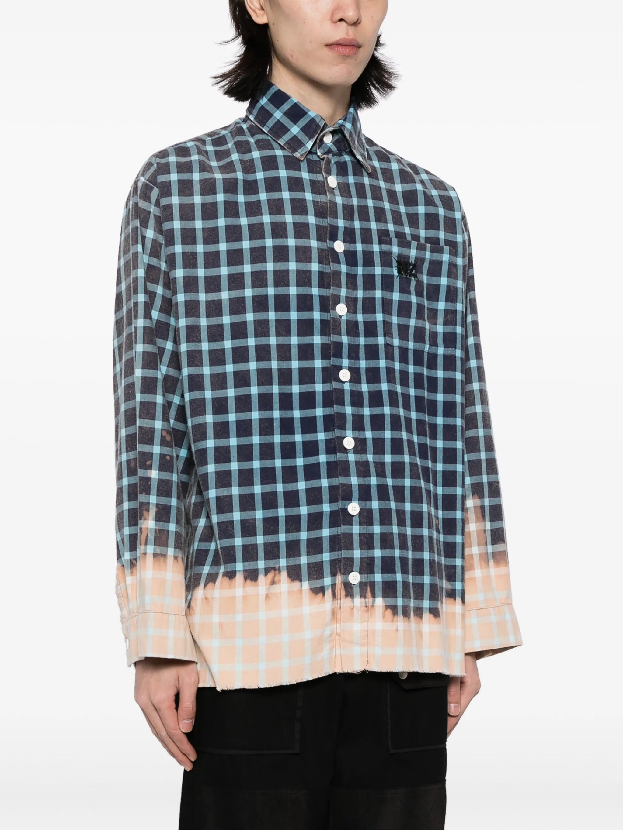 Bunny Heart-print checked shirt