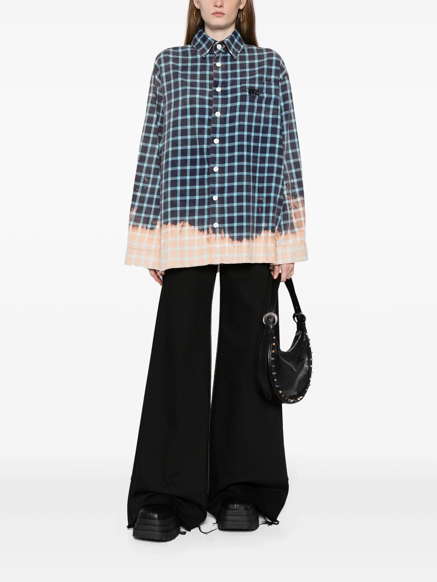 Bunny Heart-print checked shirt