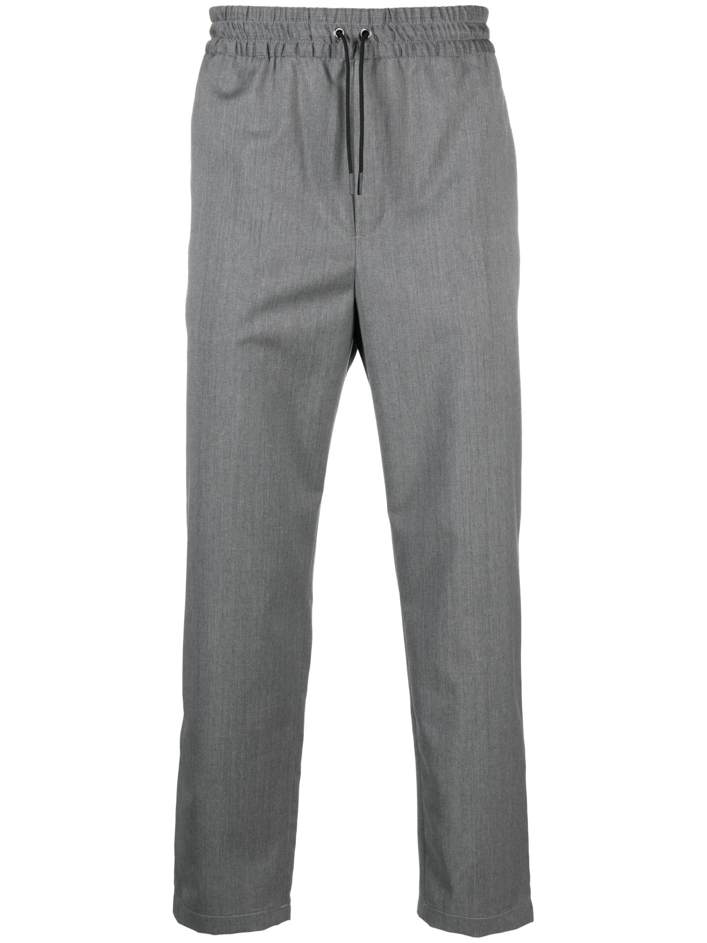 mélange-effect drawstring trousers