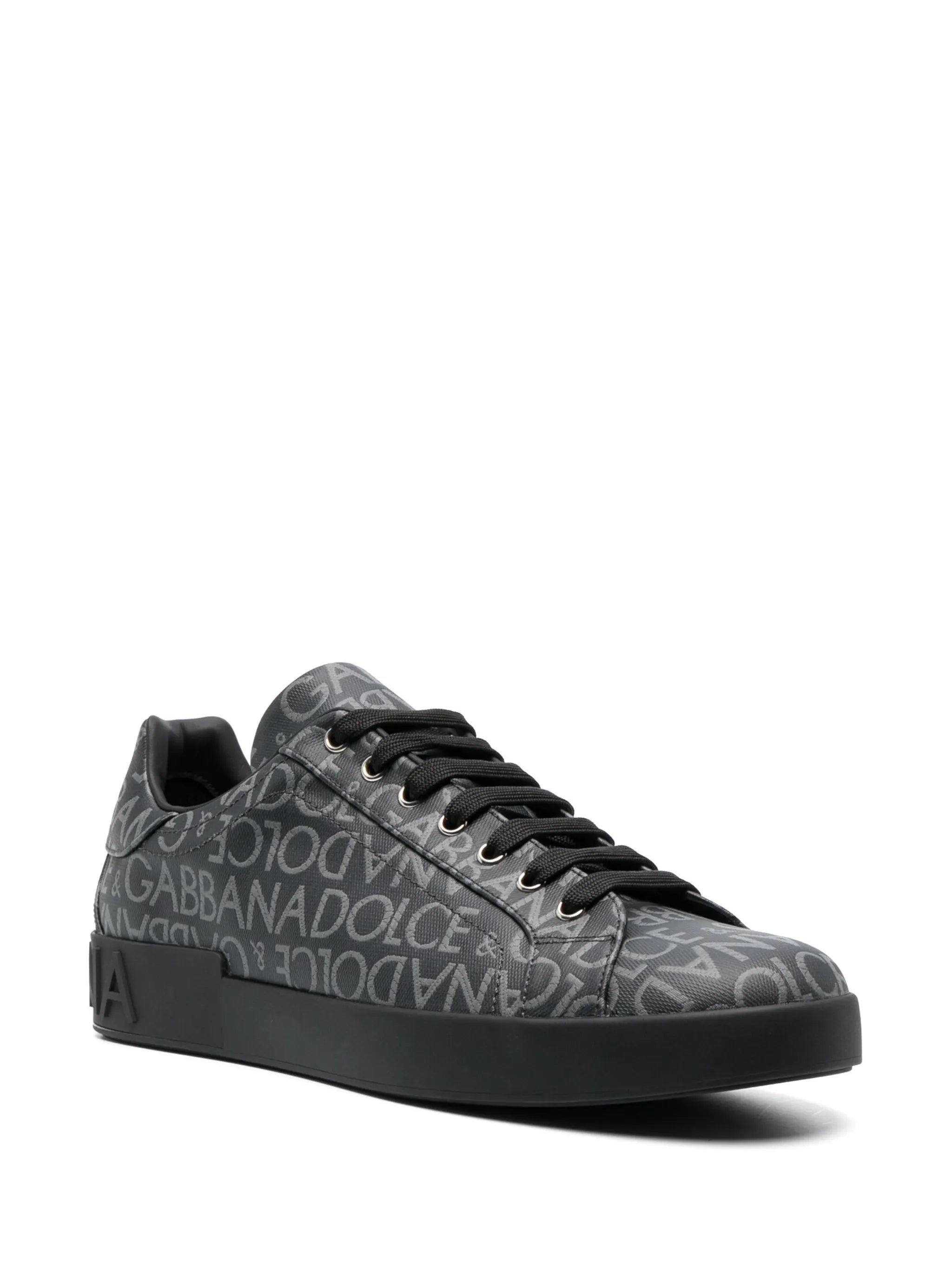 Portofino coated jacquard sneakers