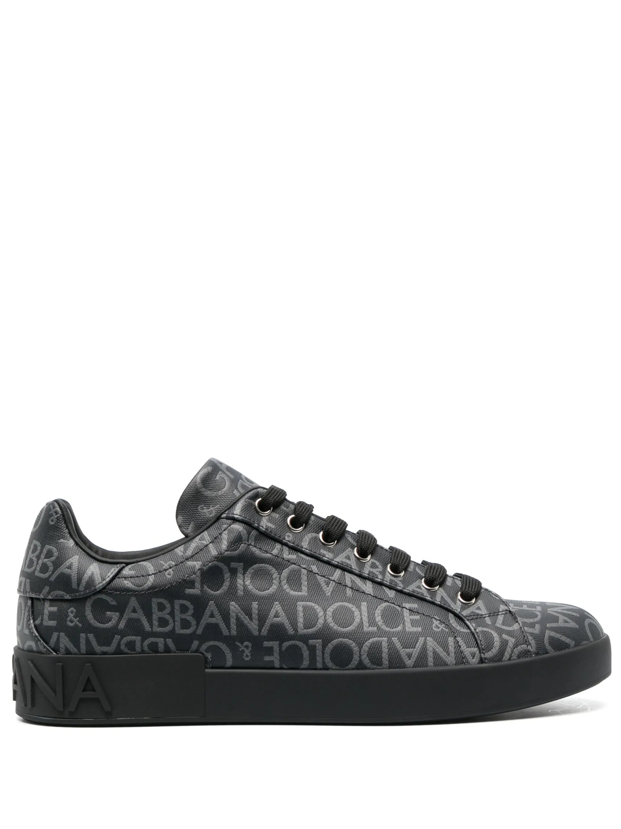 Portofino coated jacquard sneakers
