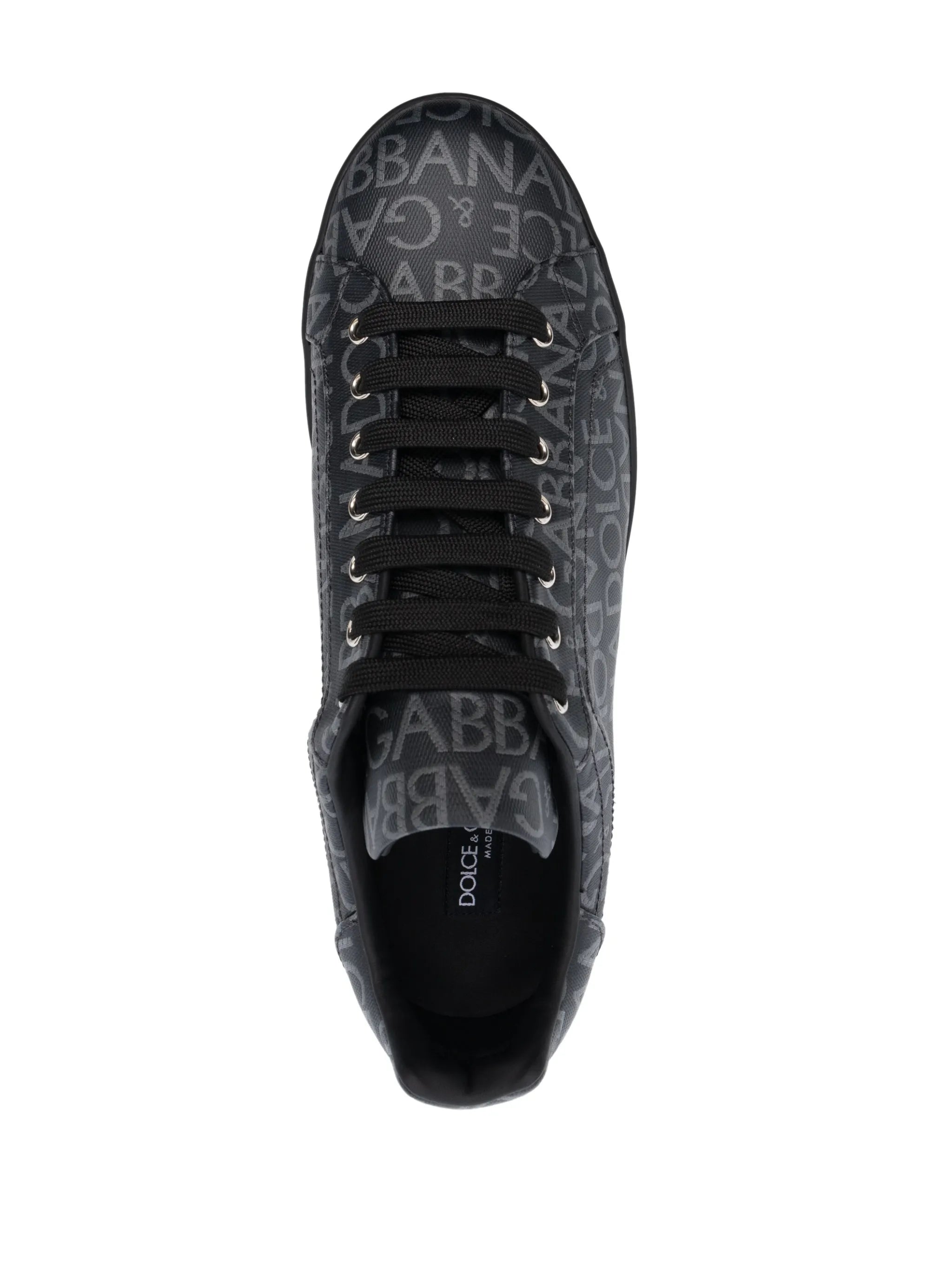 Portofino coated jacquard sneakers