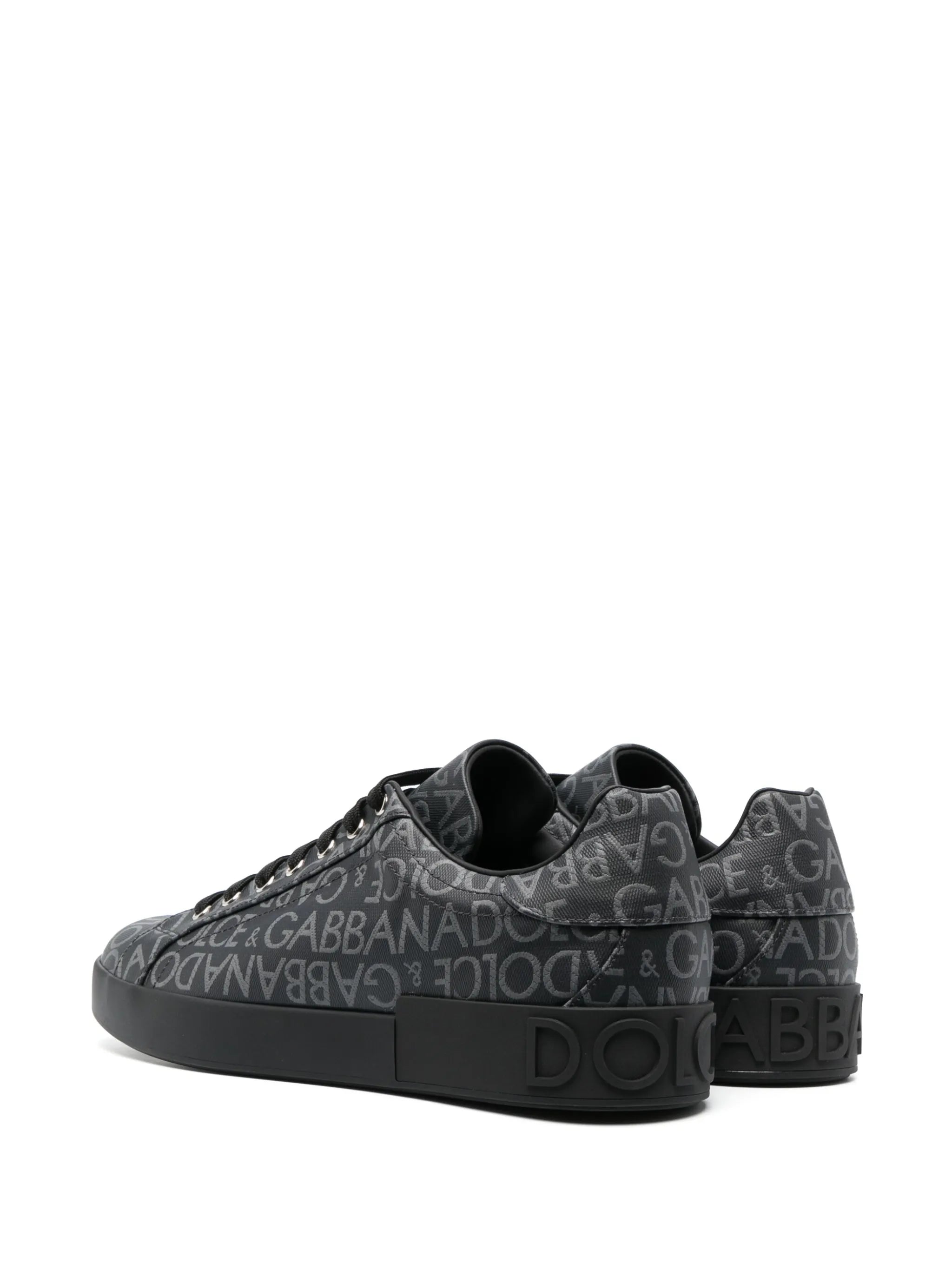 Portofino coated jacquard sneakers