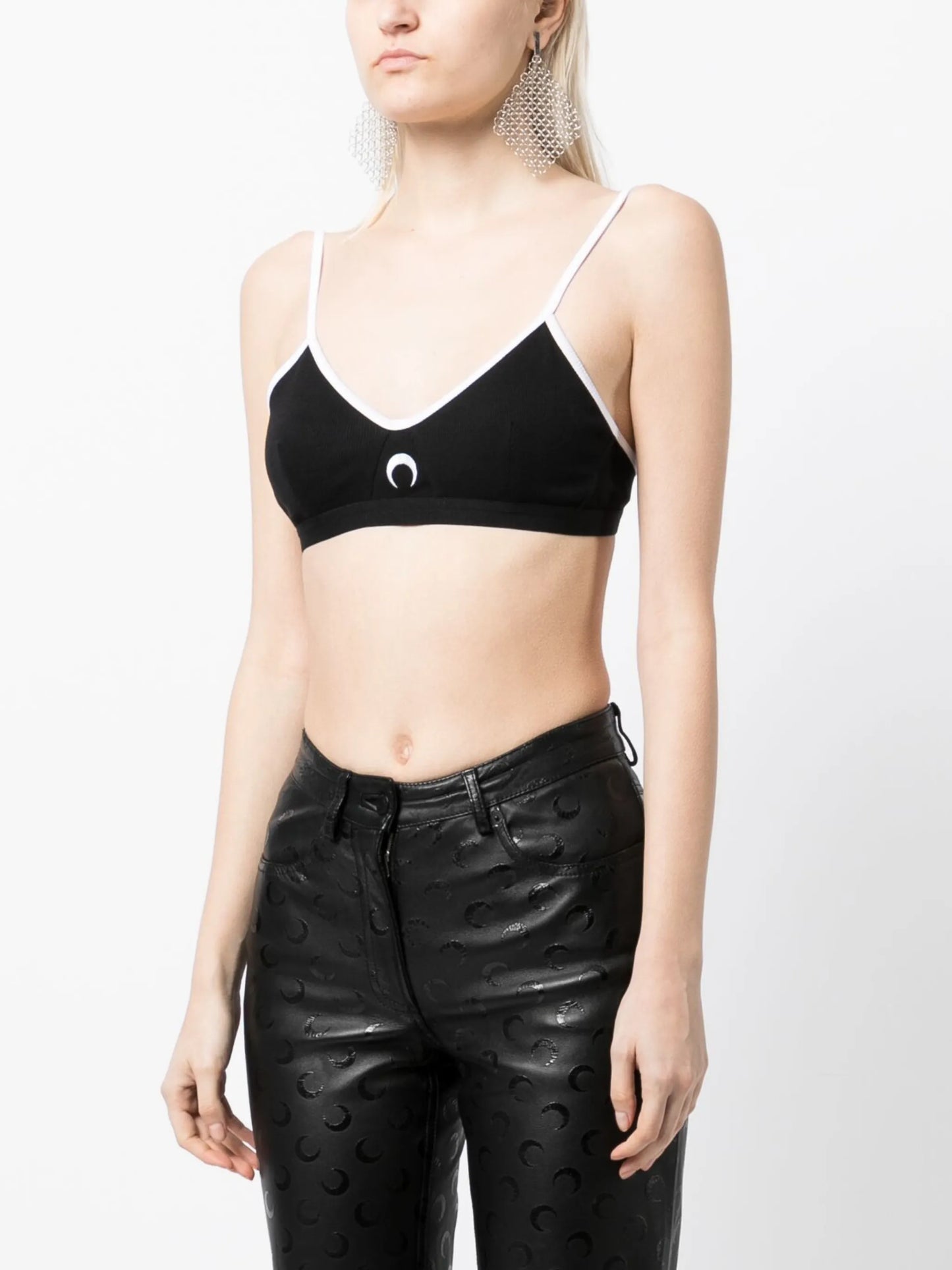embroidered-logo sports bra