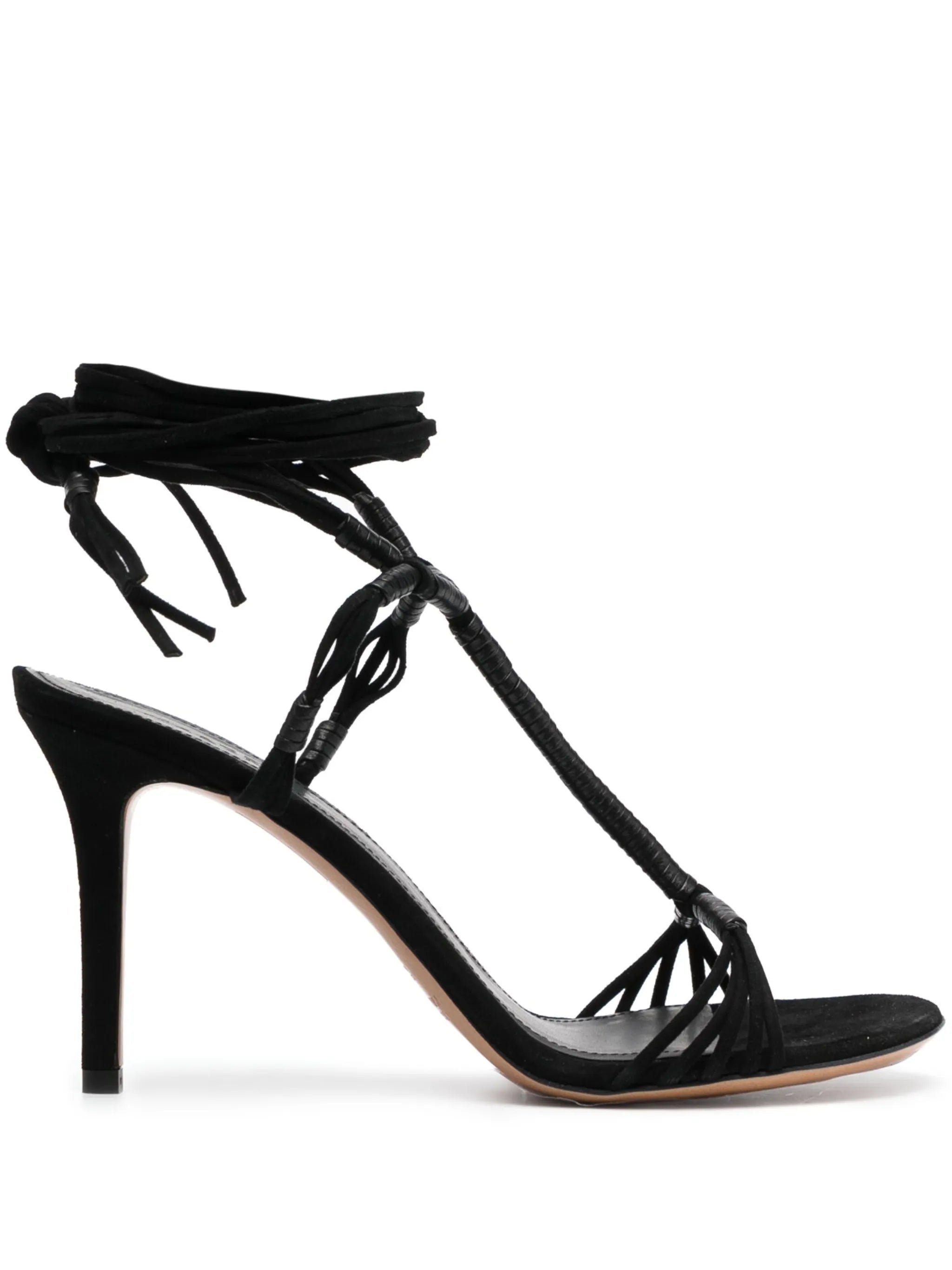 Arja 95mm suede wrap sandals