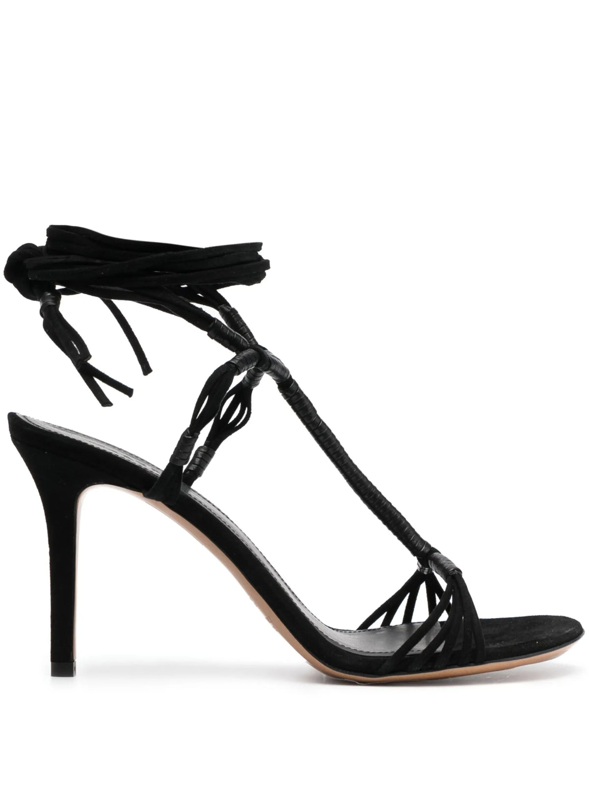 Arja 95mm suede wrap sandals