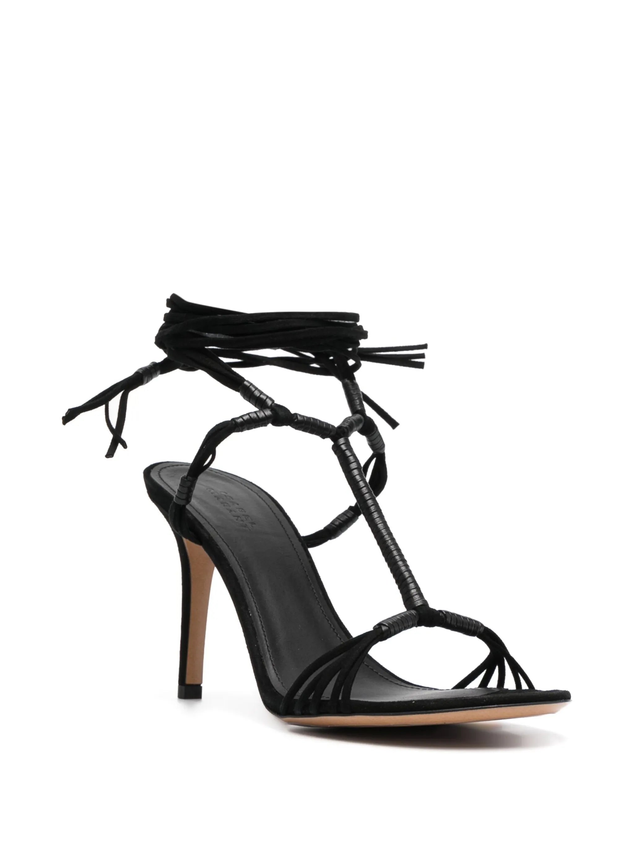 Arja 95mm suede wrap sandals