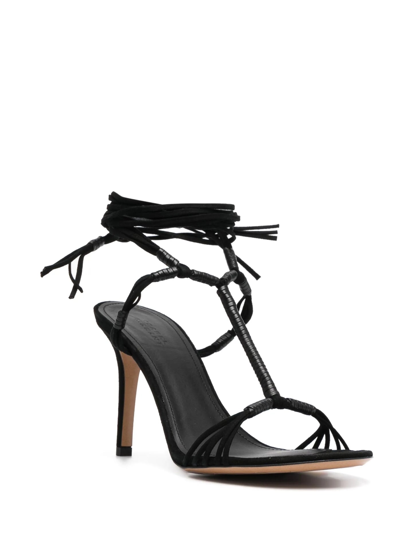 Arja 95mm suede wrap sandals