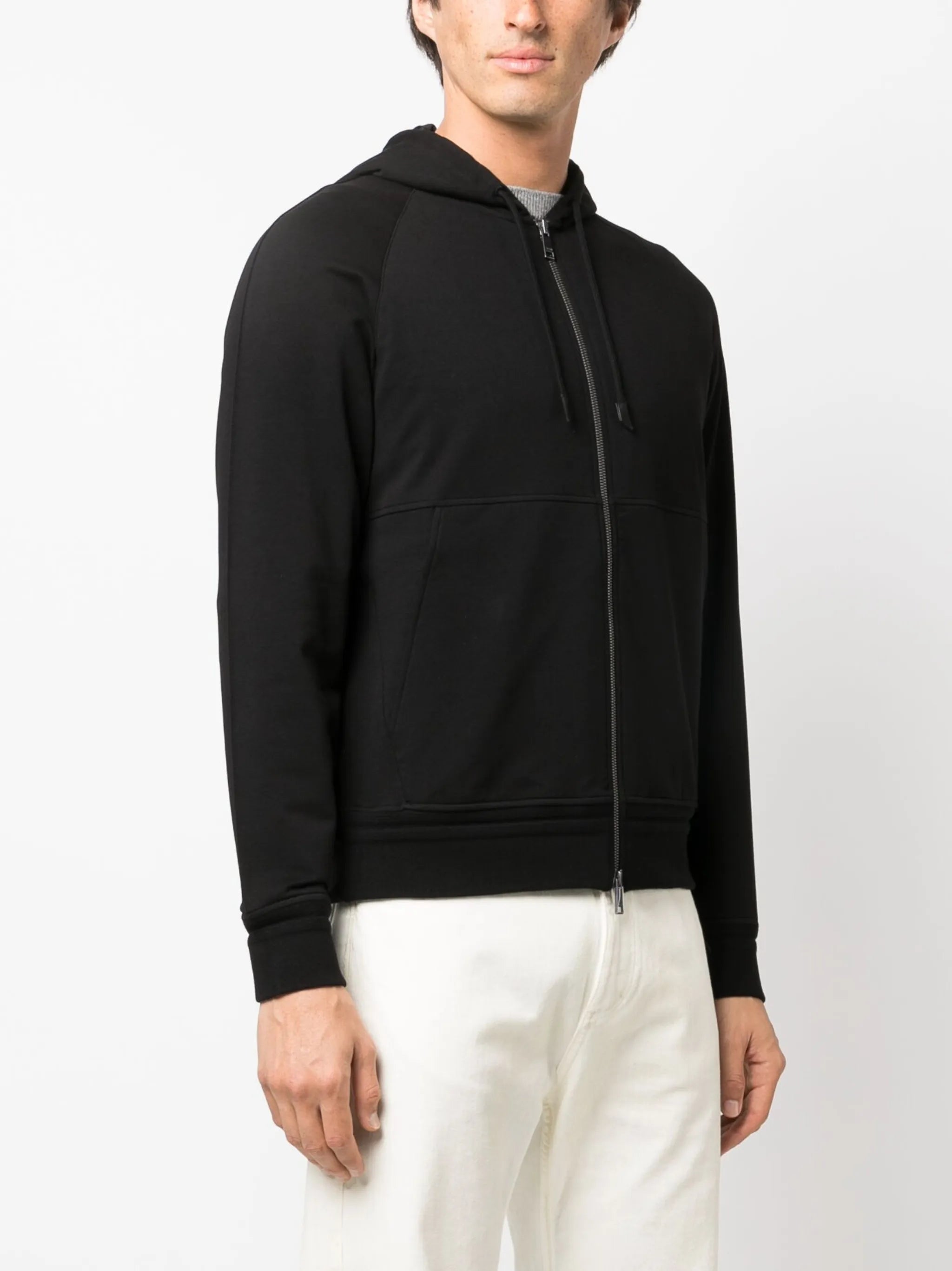 zip-up cotton hoodie
