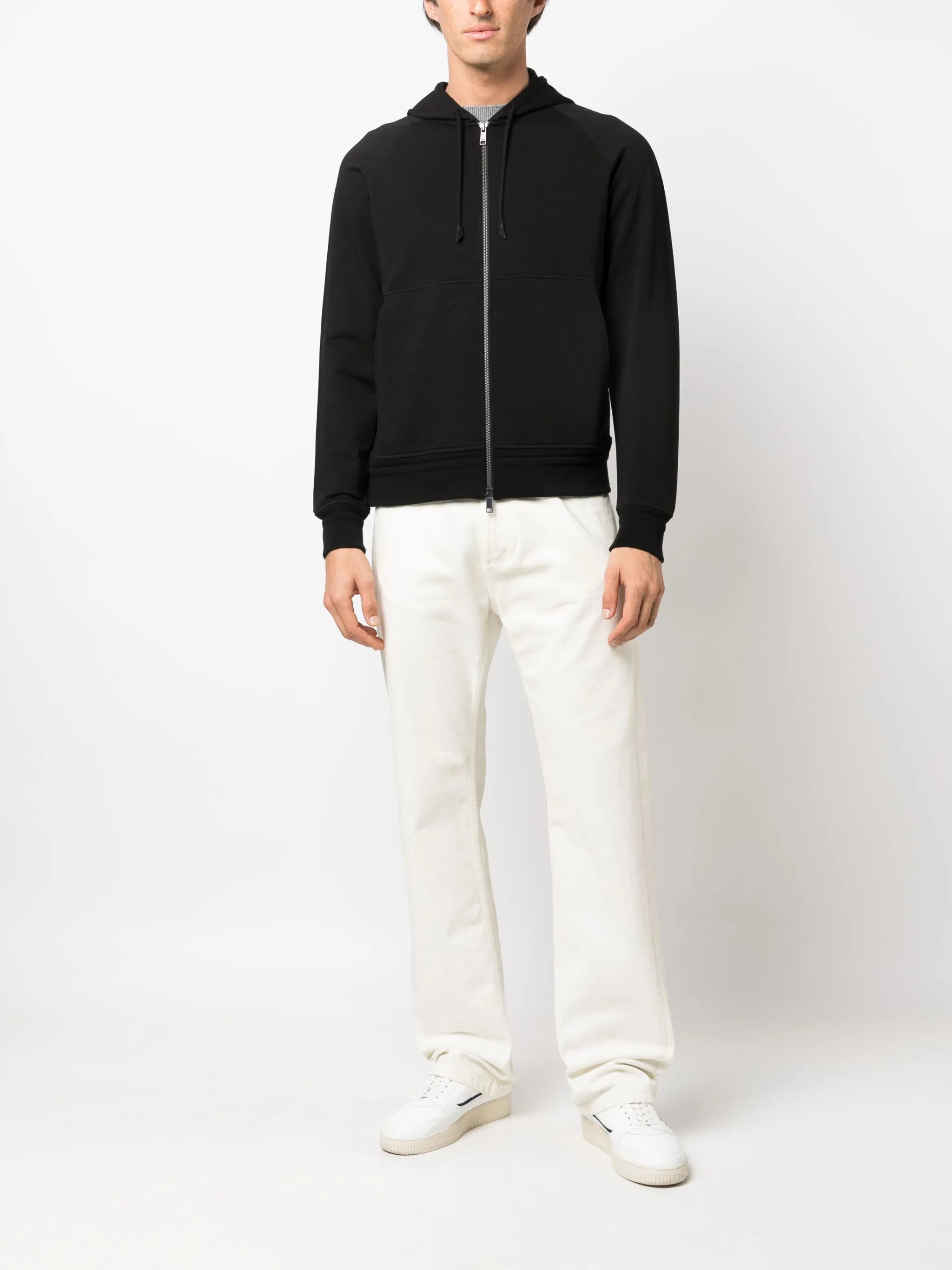zip-up cotton hoodie
