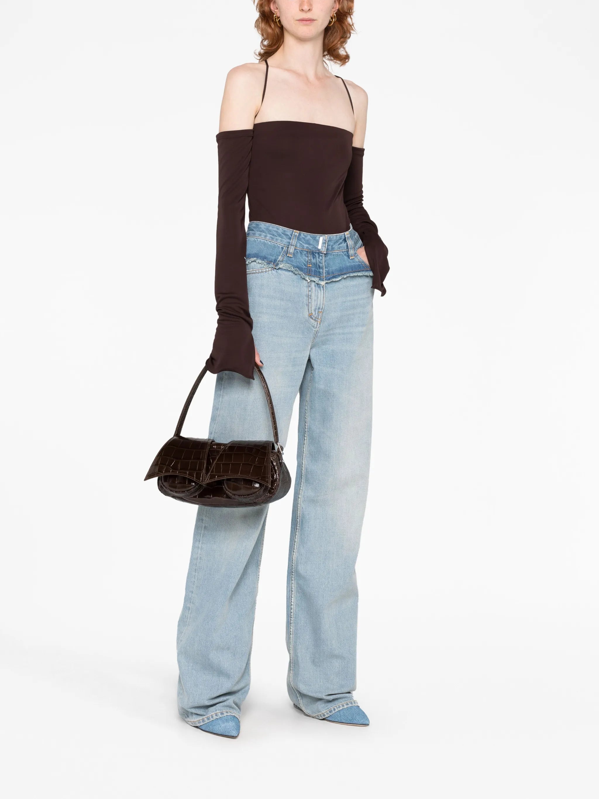 Kikka mock croc leather bag