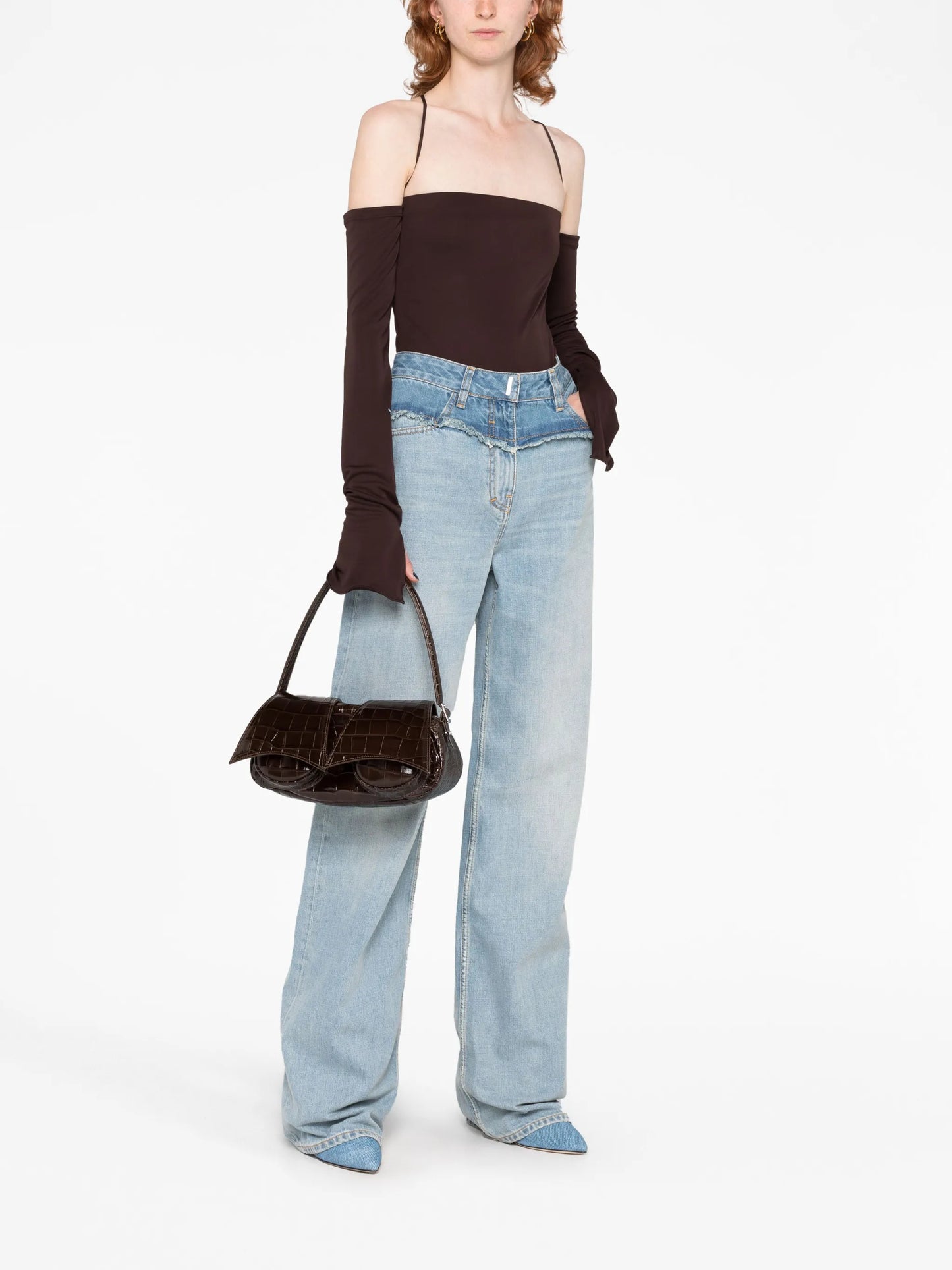 Kikka mock croc leather bag
