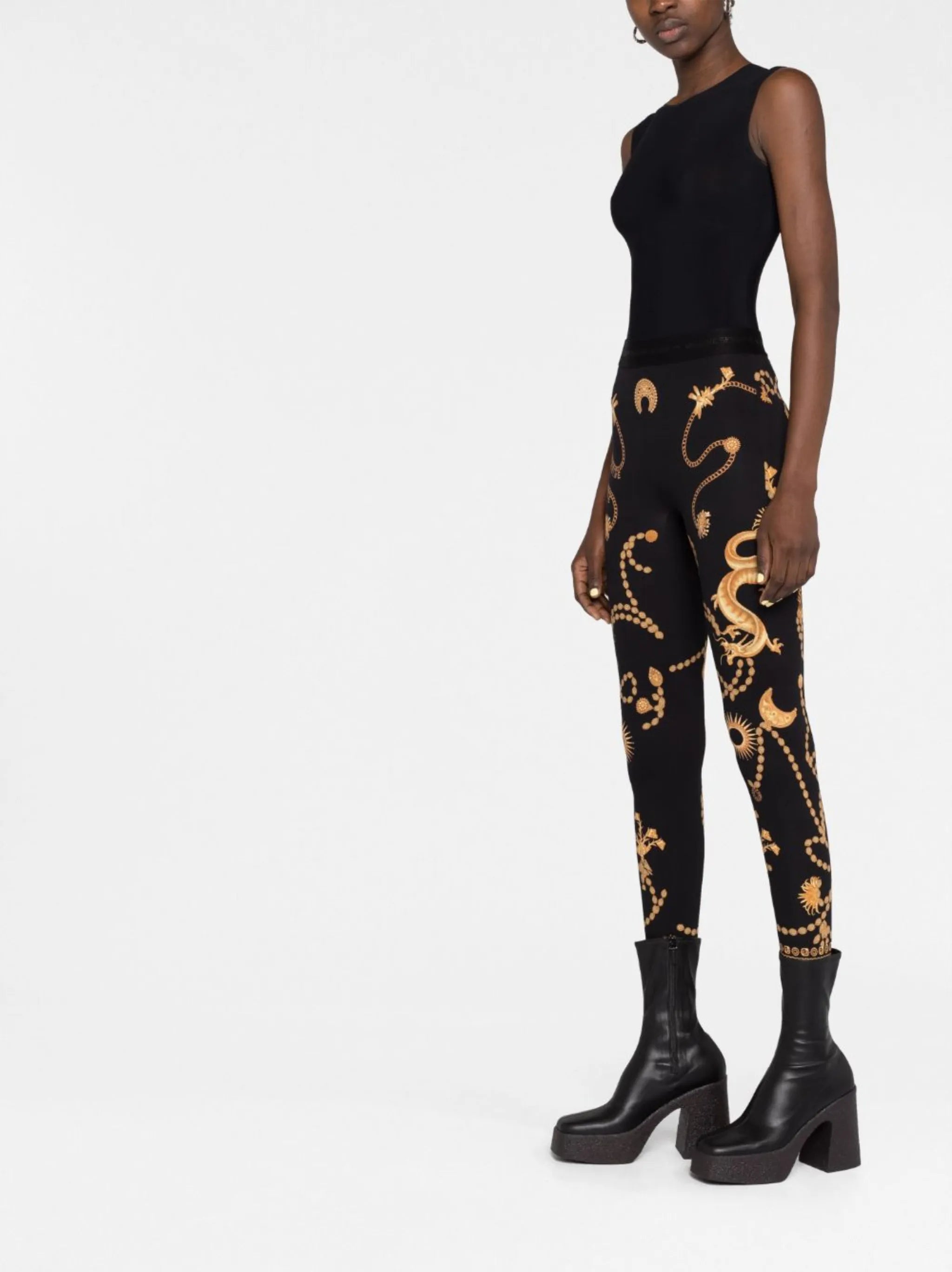 Ornament jewellery-print leggings