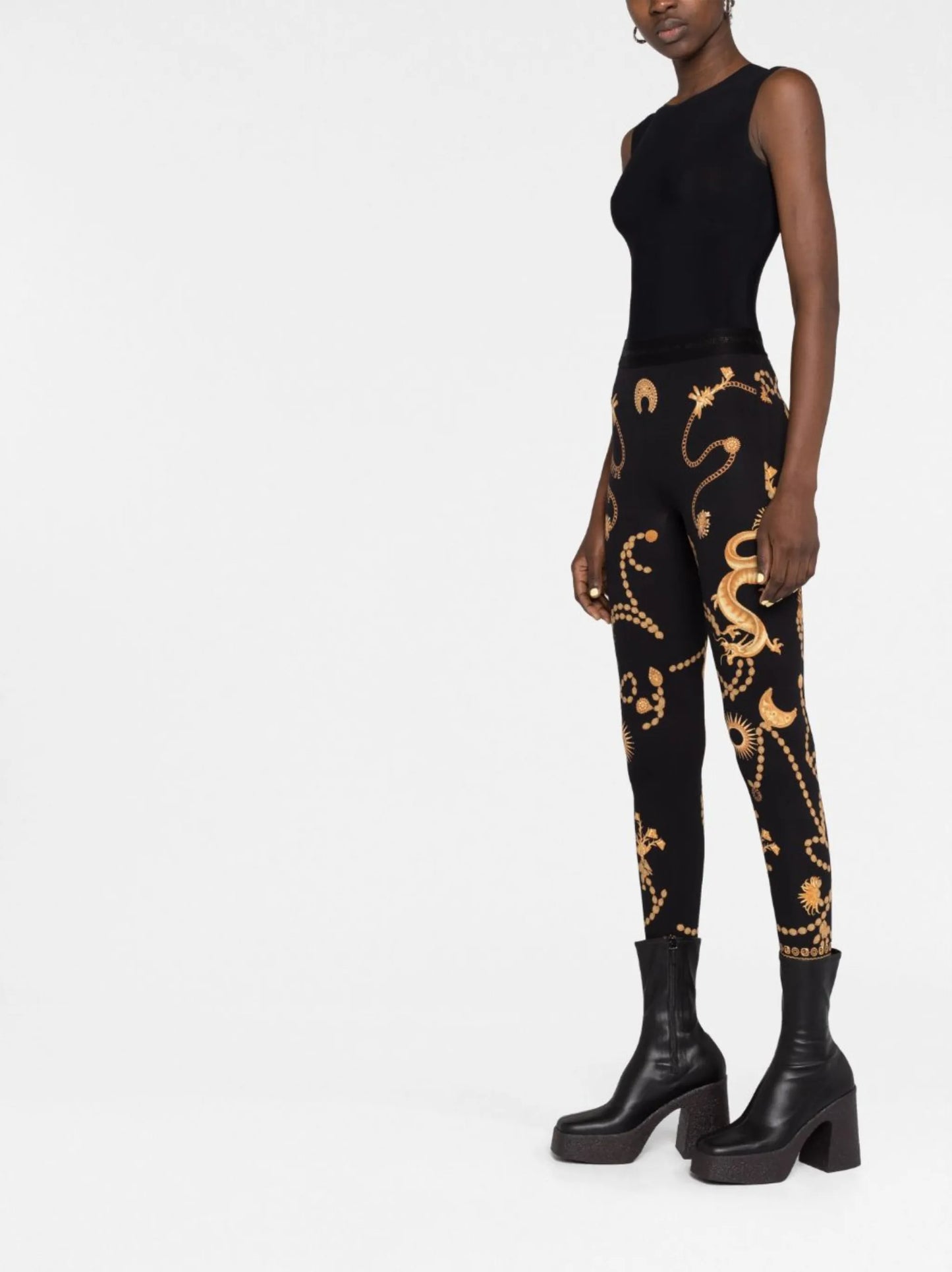 Ornament jewellery-print leggings