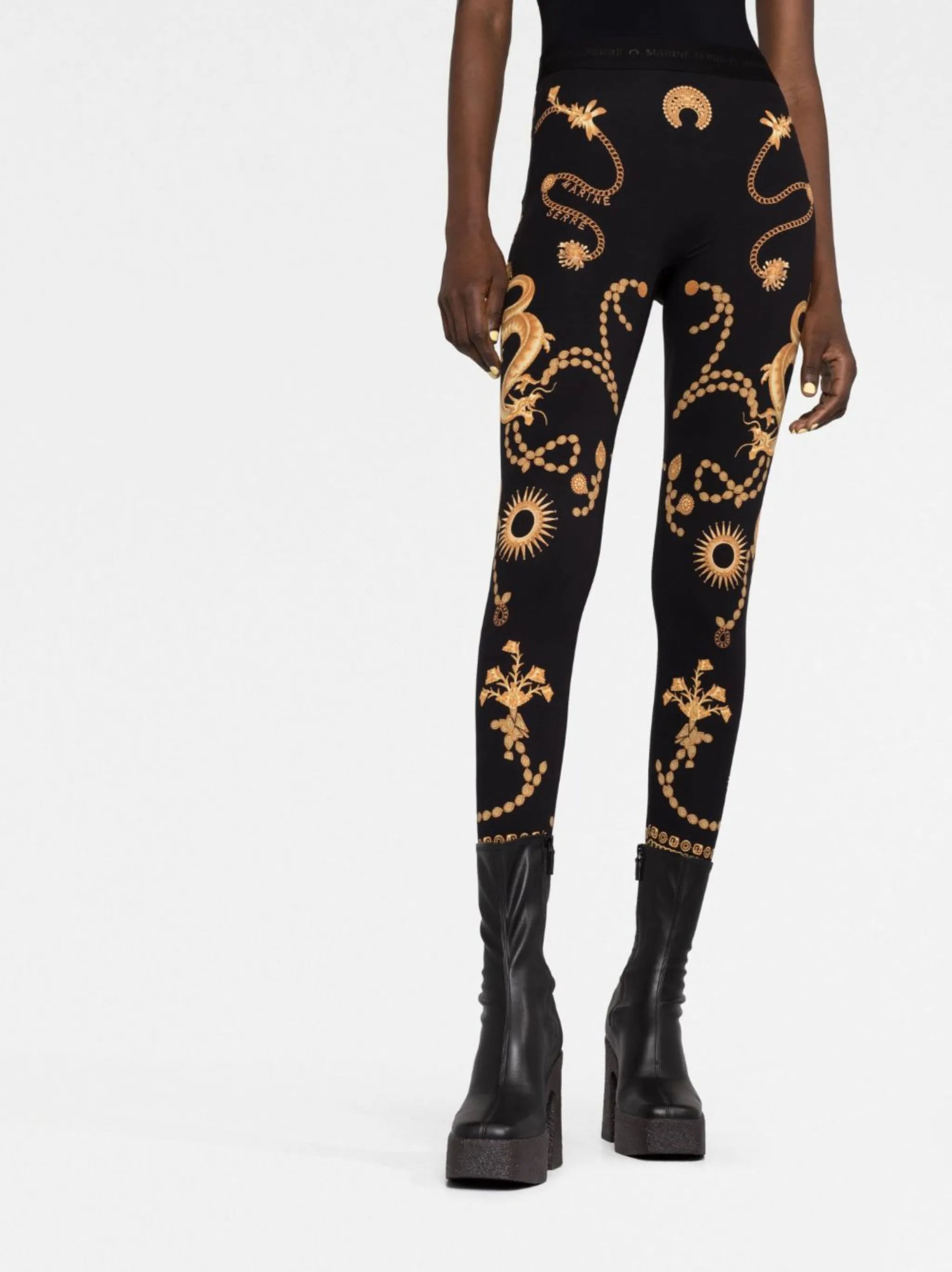 Ornament jewellery-print leggings