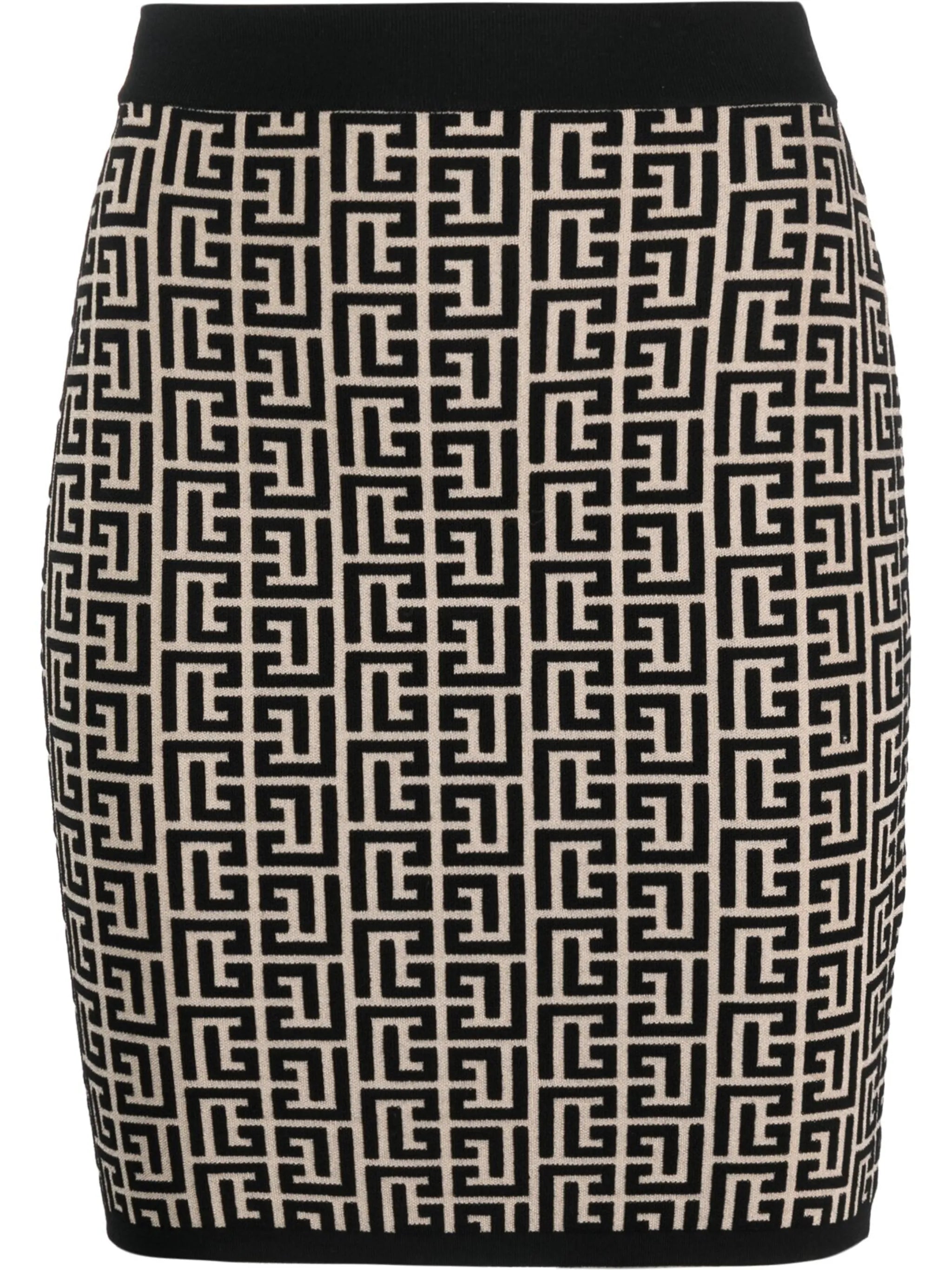 monogram-jacquard miniskirt