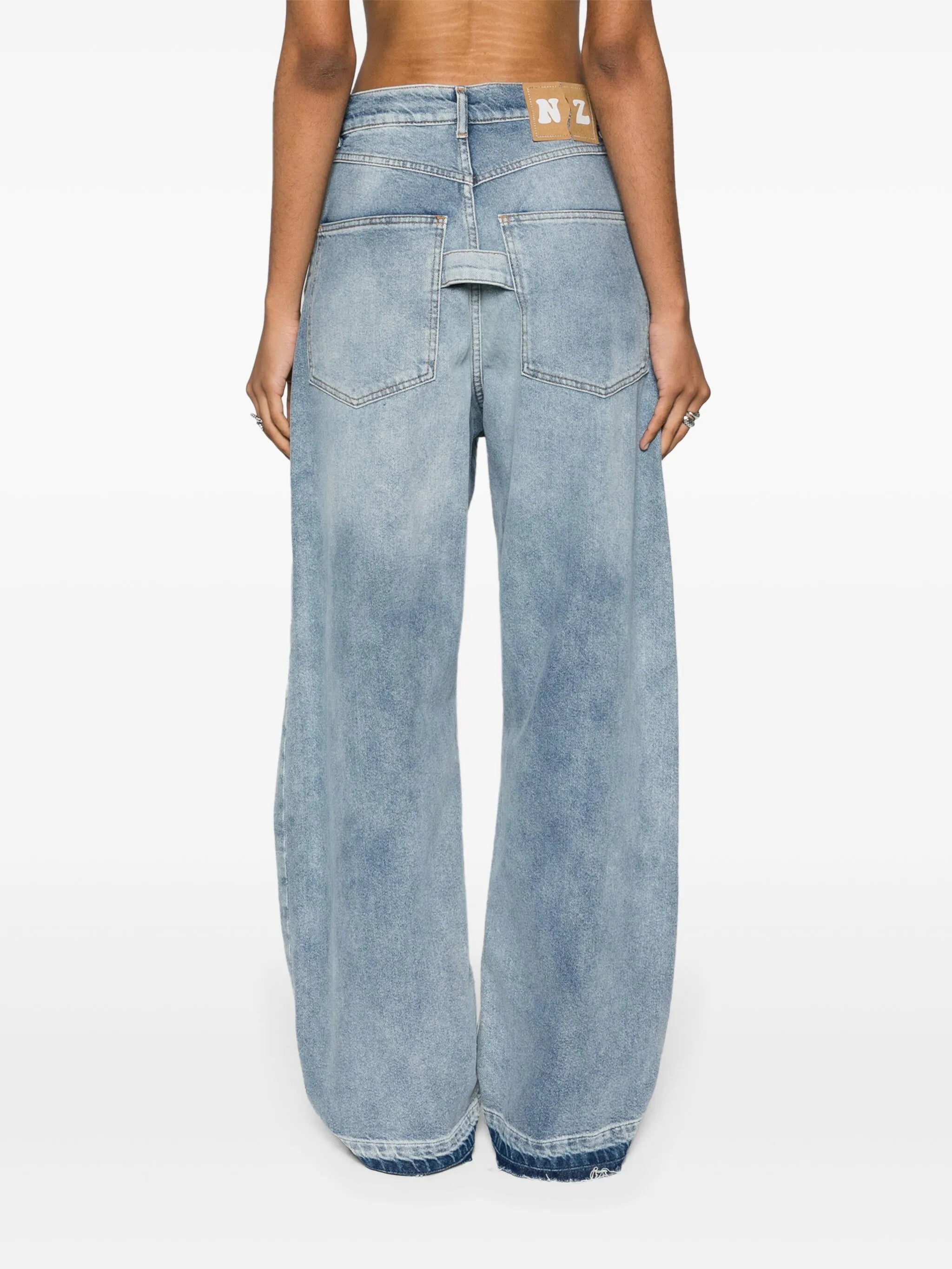 heart cut-out jeans