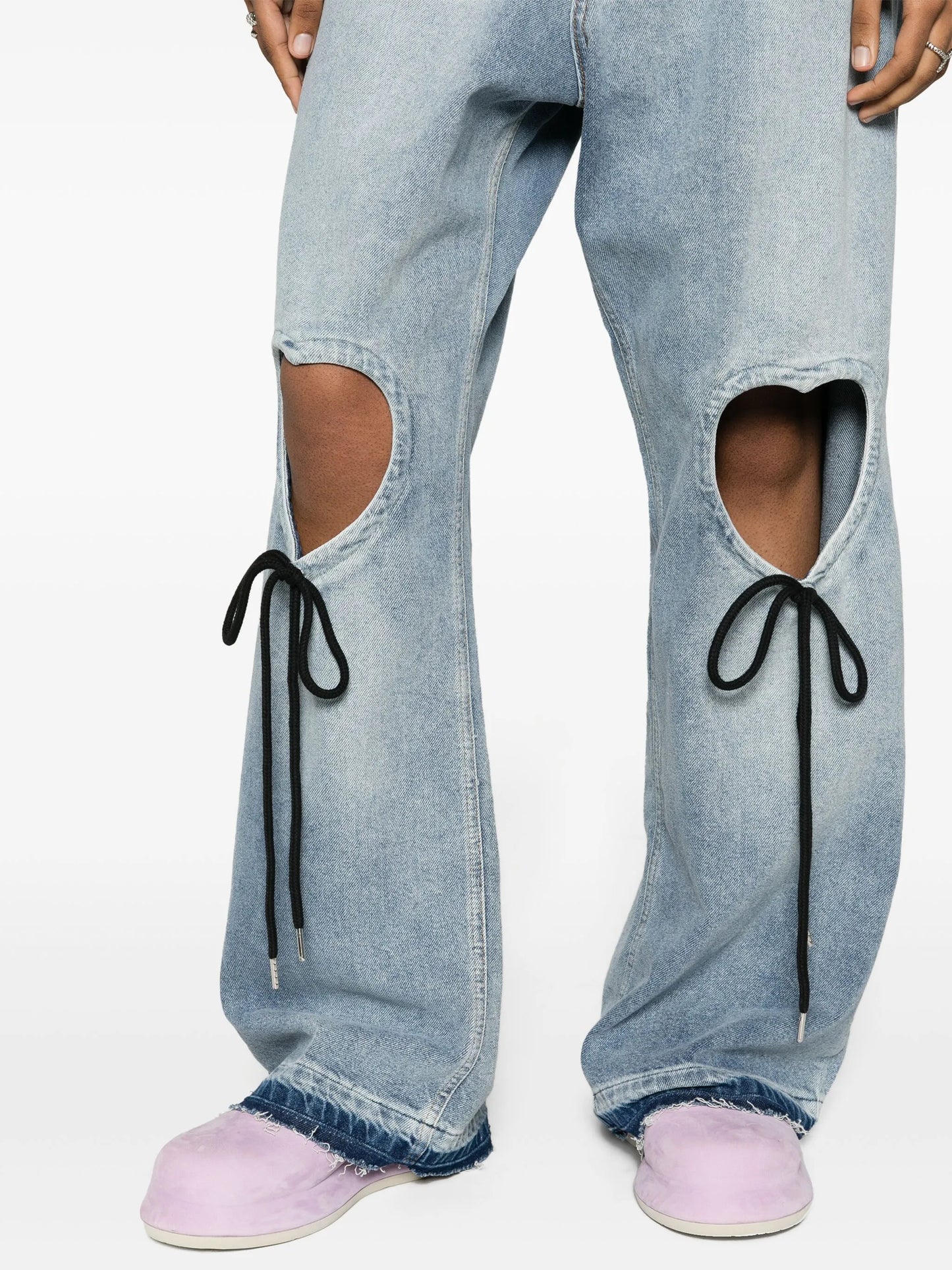 heart cut-out jeans