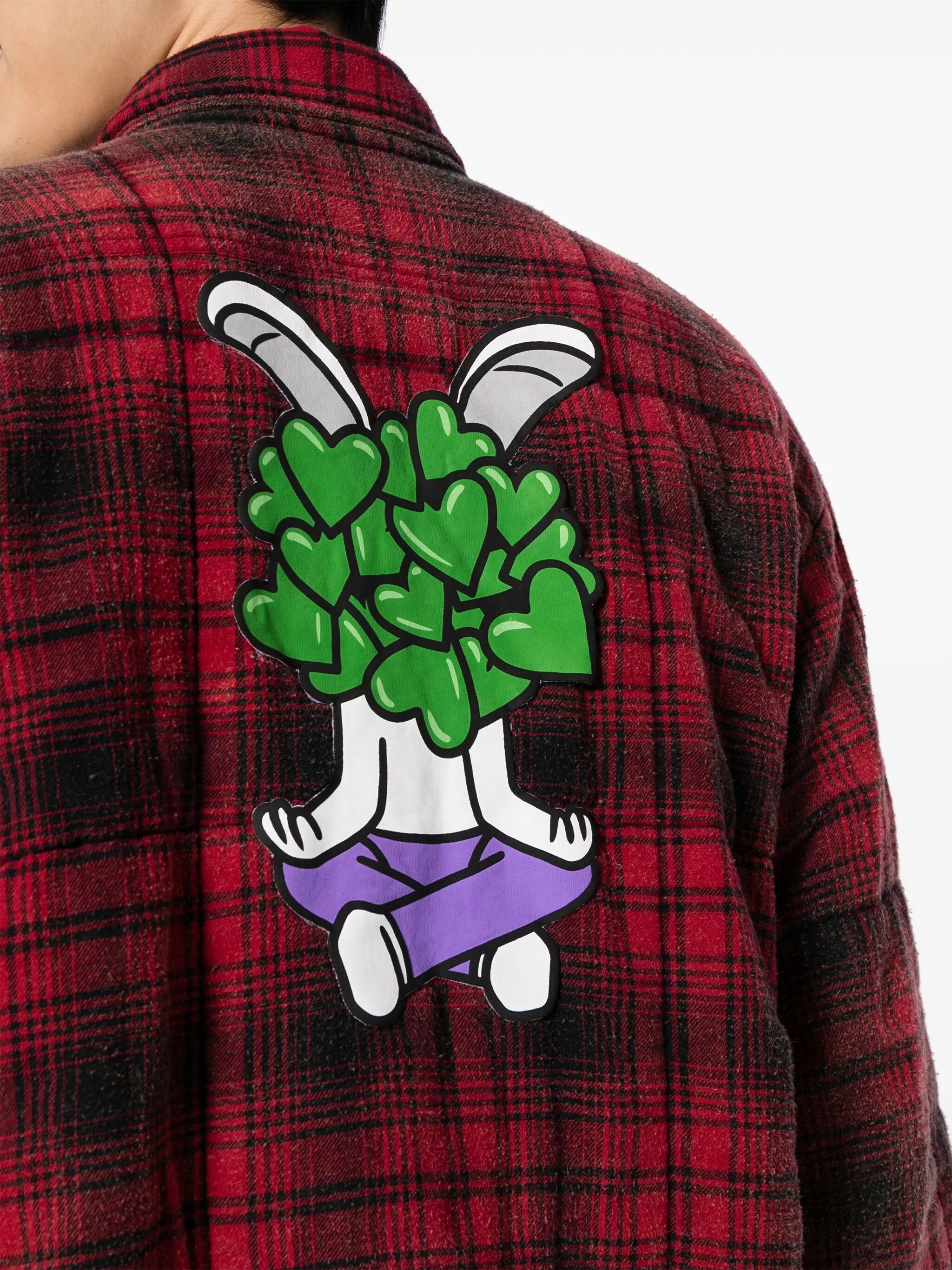 Bunny Heart check-pattern shirt