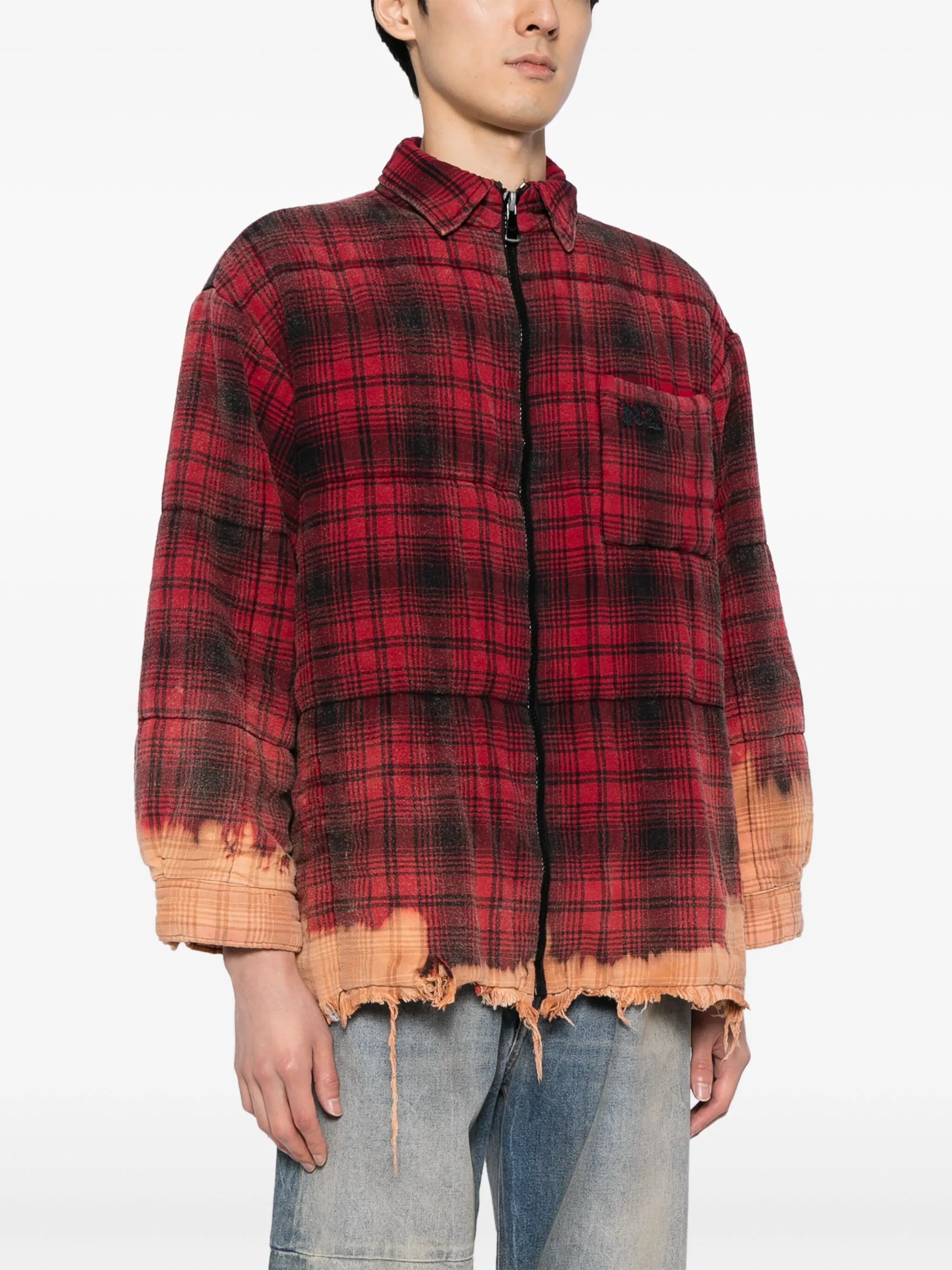 Bunny Heart check-pattern shirt