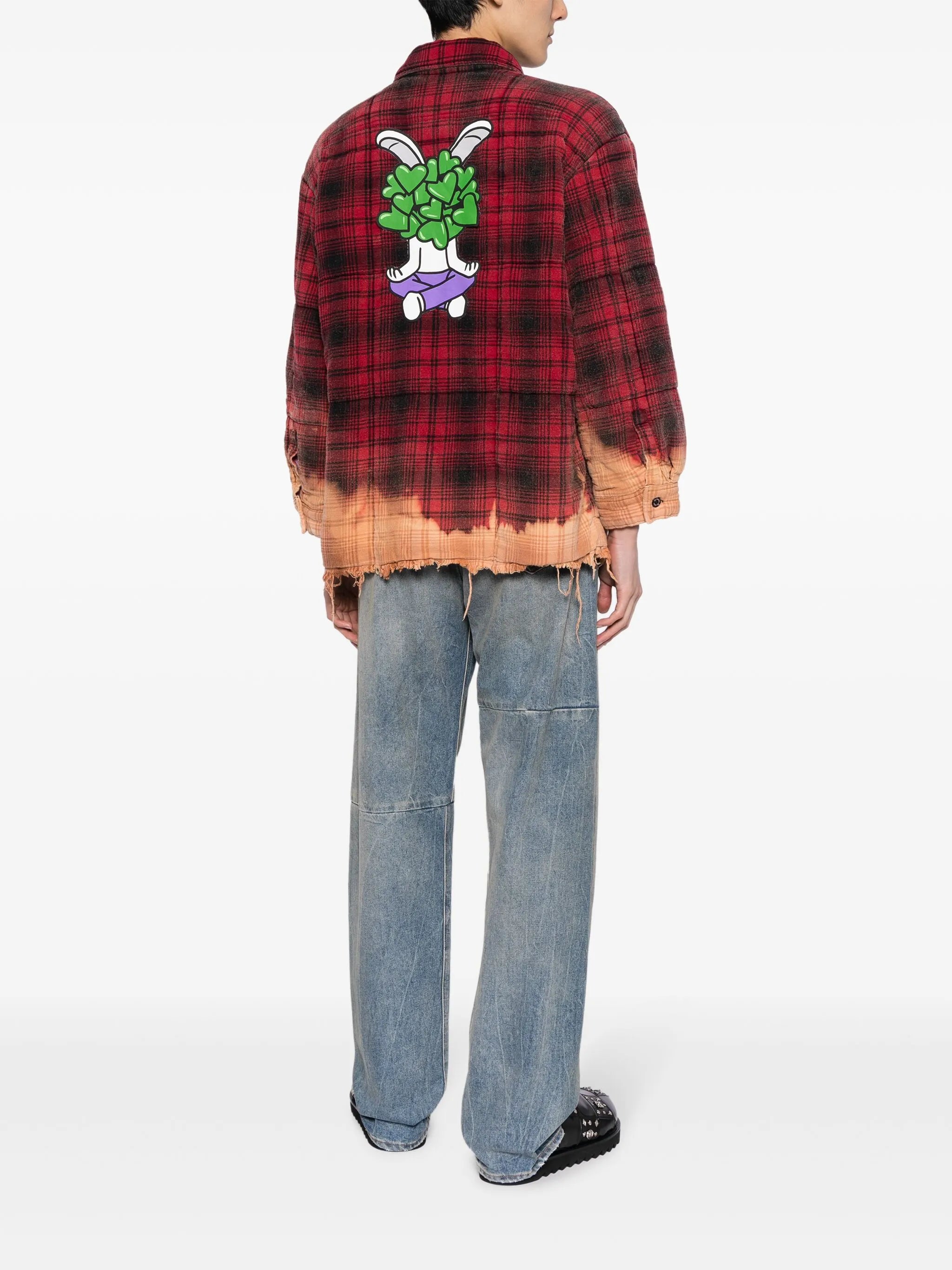 Bunny Heart check-pattern shirt