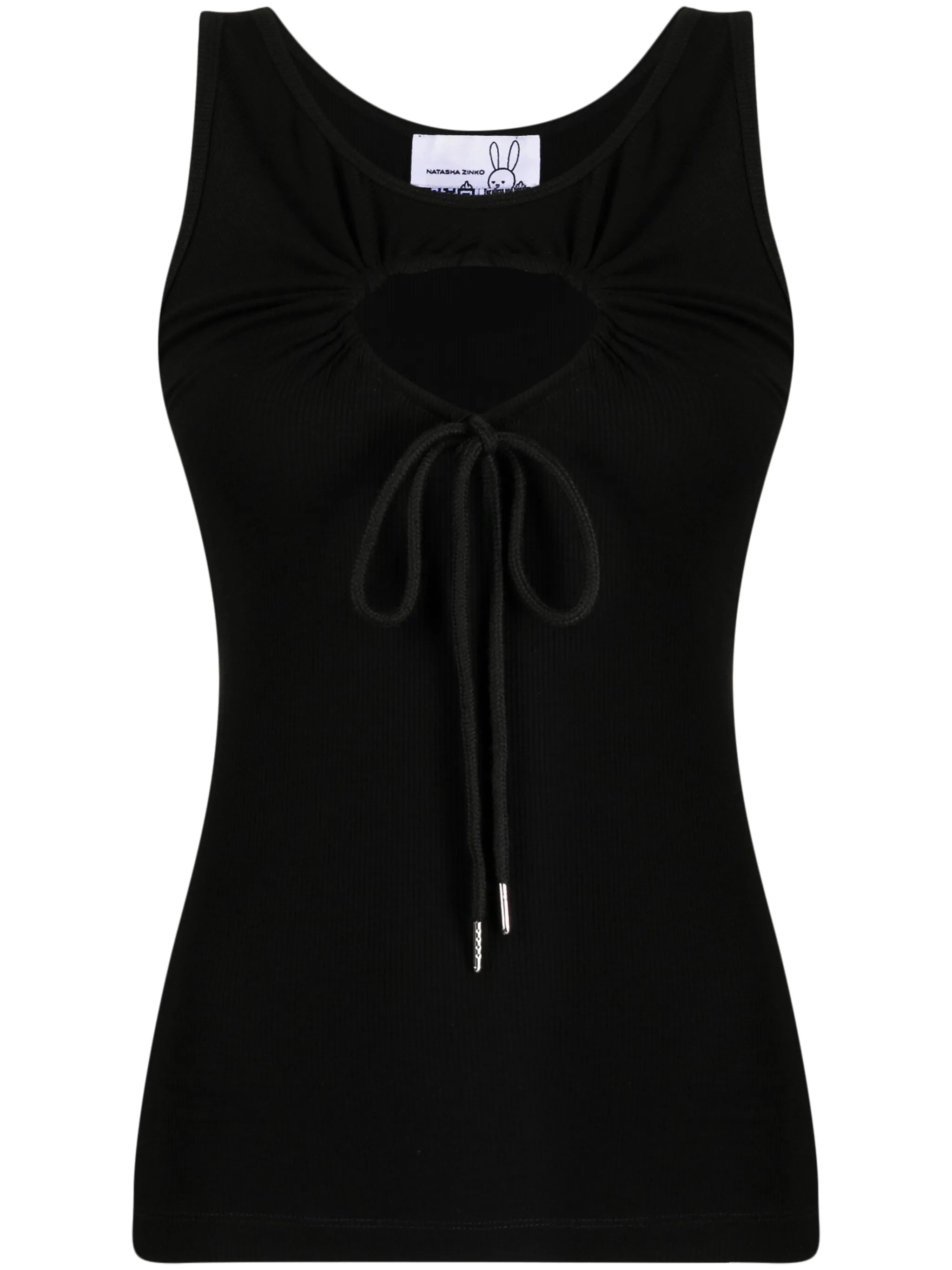 Heart cut-out sleeveless tank top