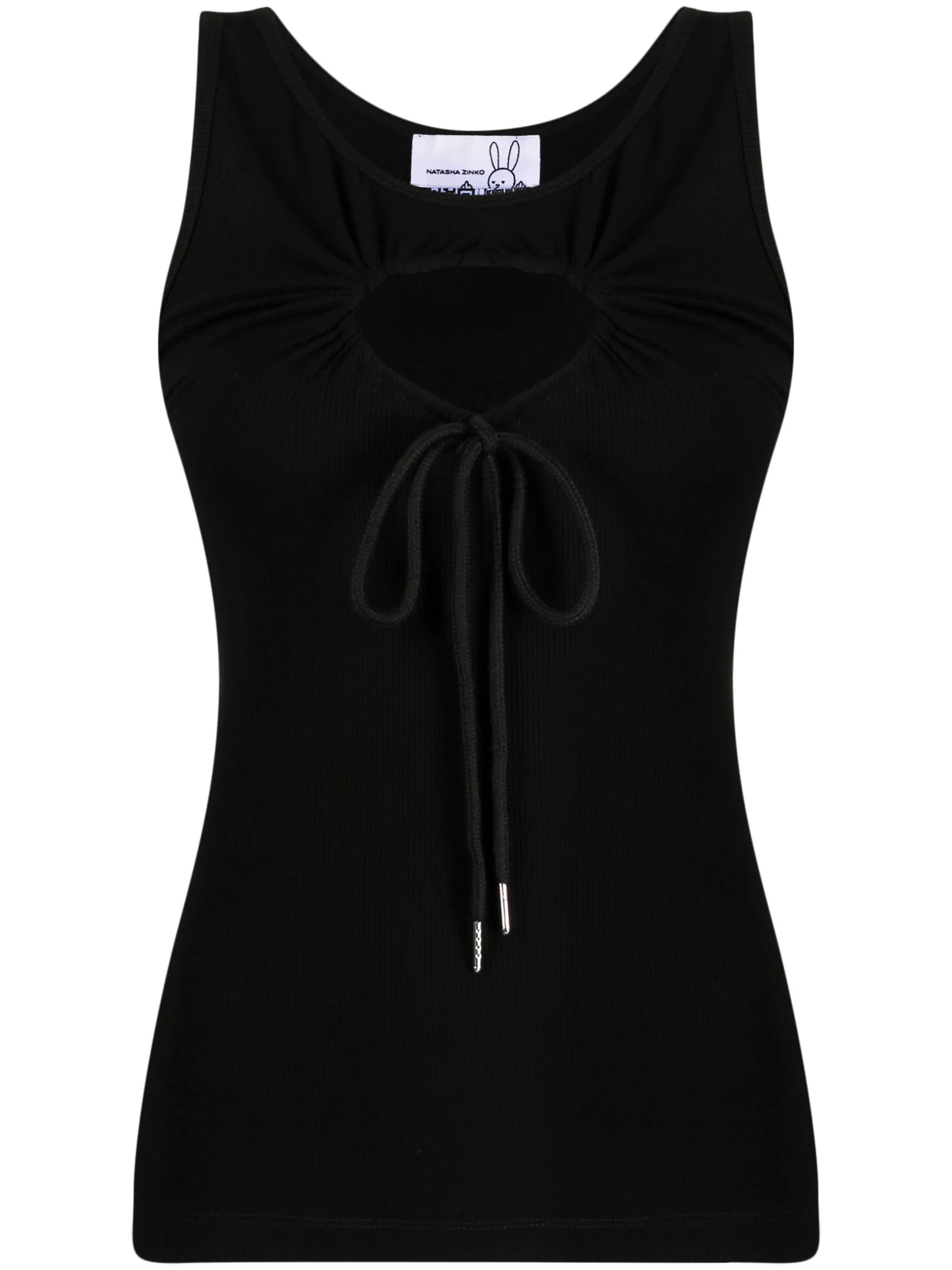 Heart cut-out sleeveless tank top