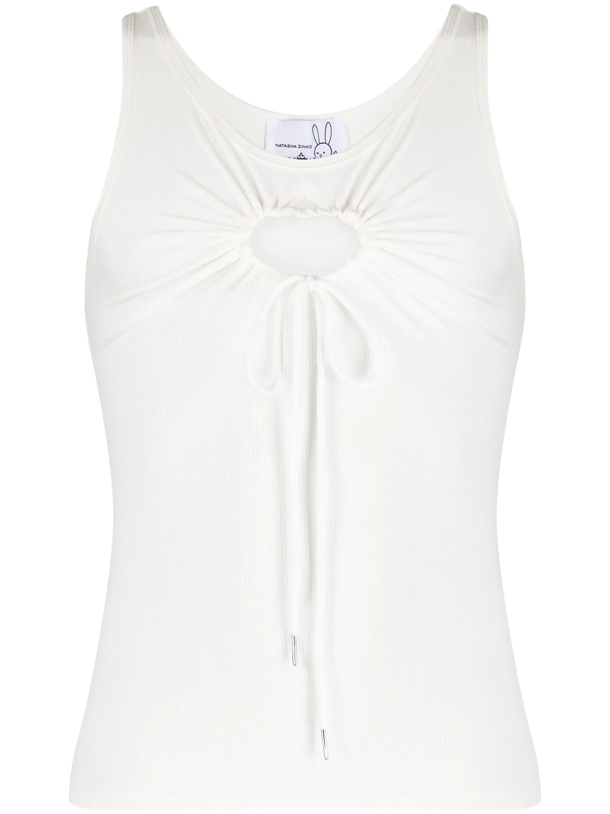 Heart scoop-neck tank top
