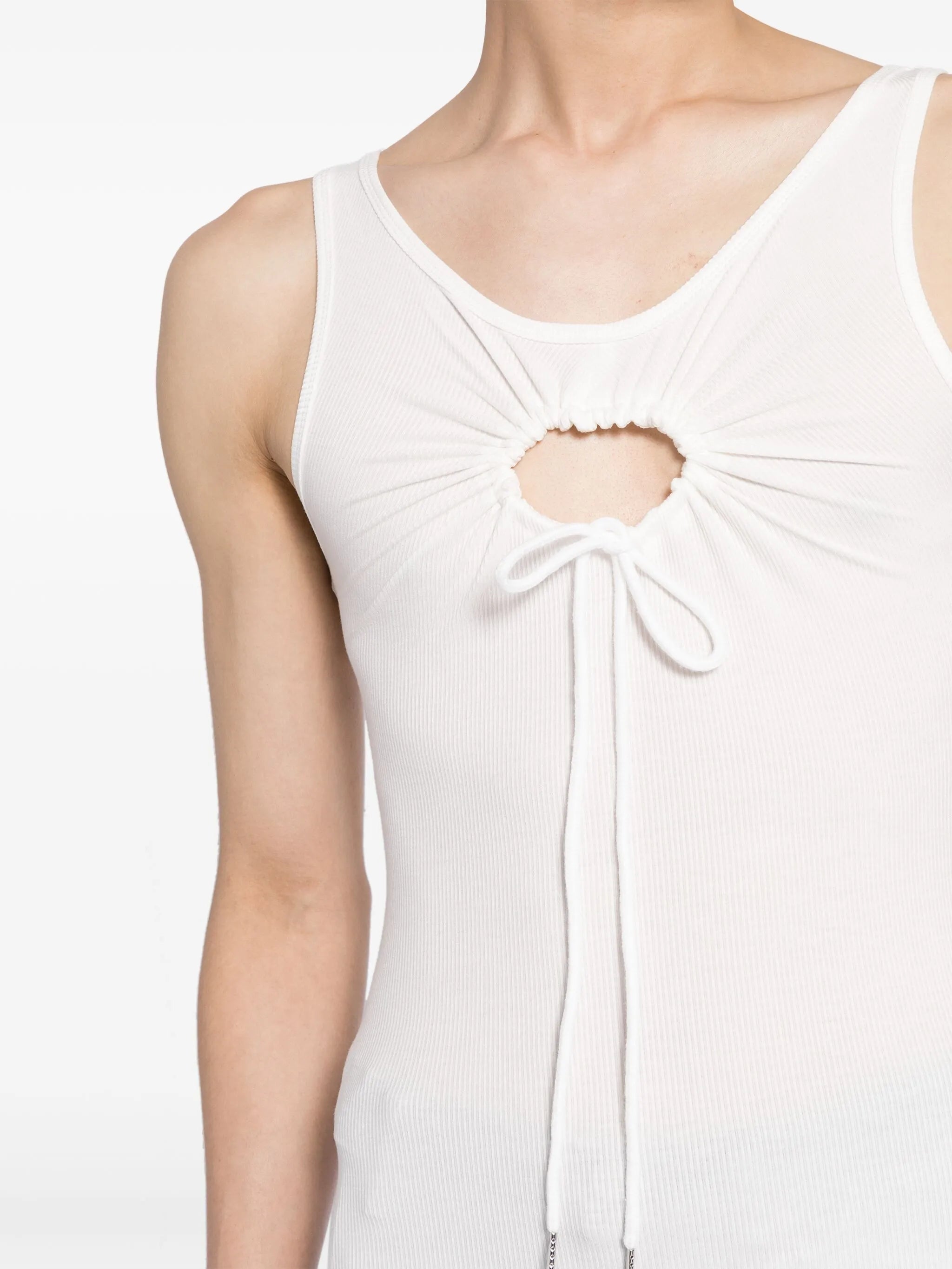 Heart scoop-neck tank top