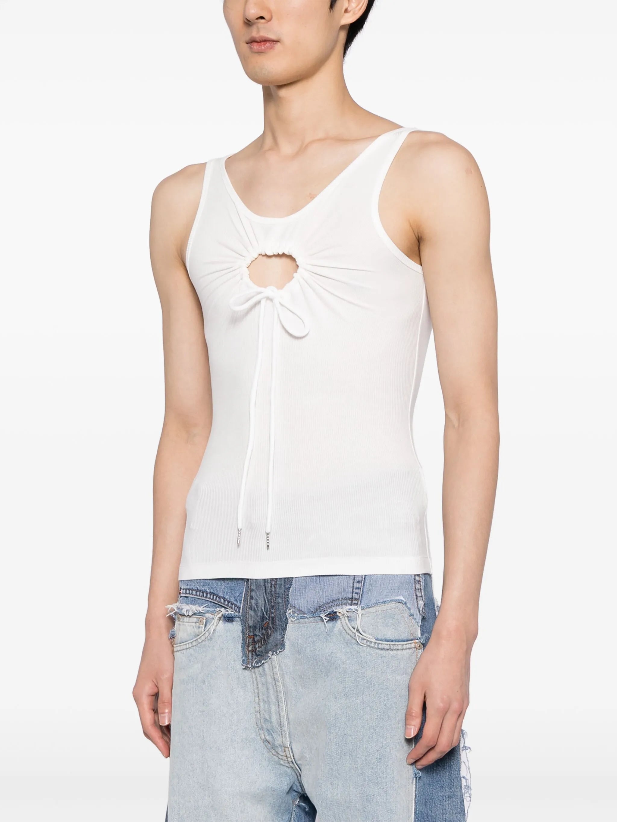 Heart scoop-neck tank top