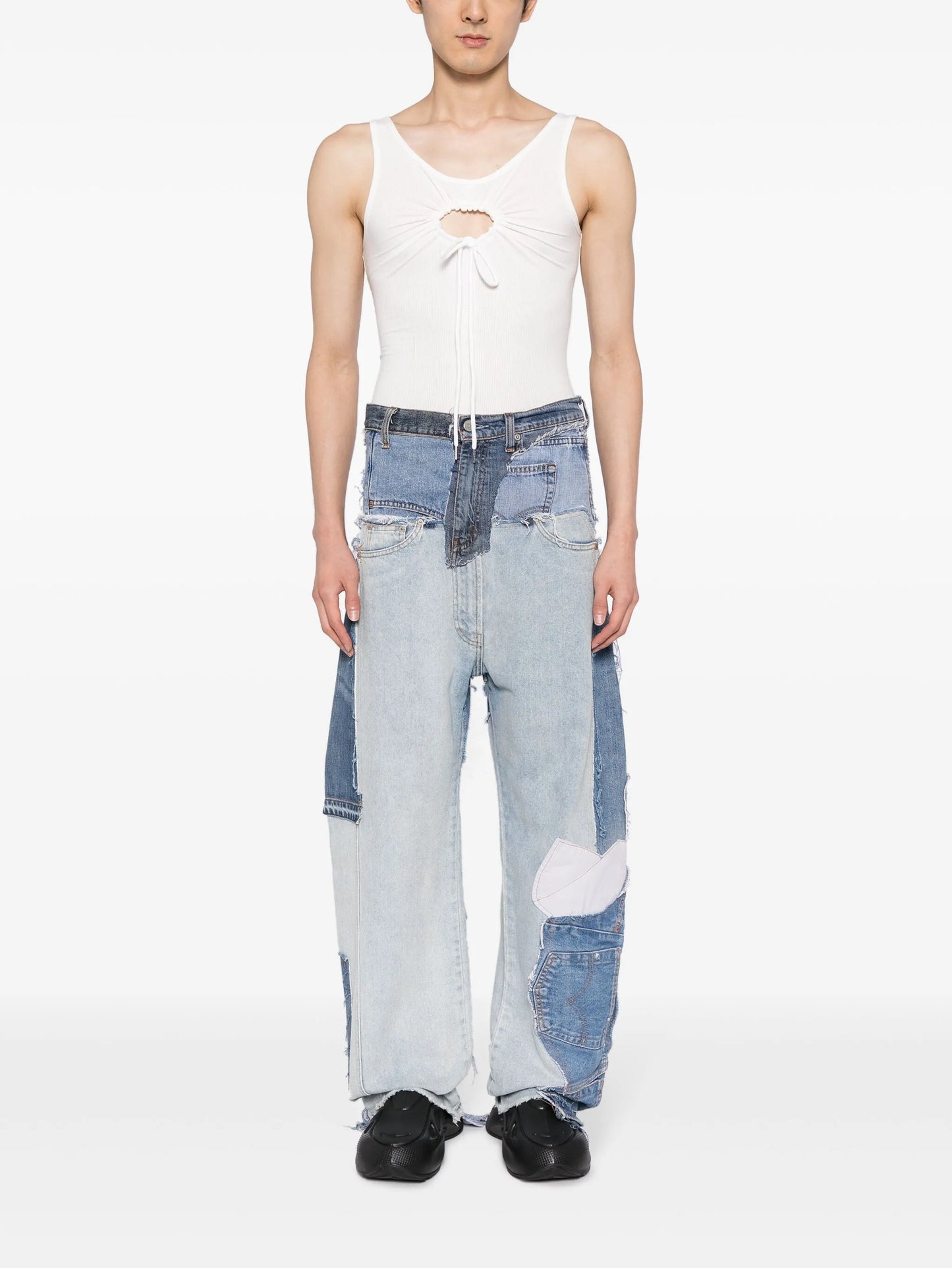Heart scoop-neck tank top