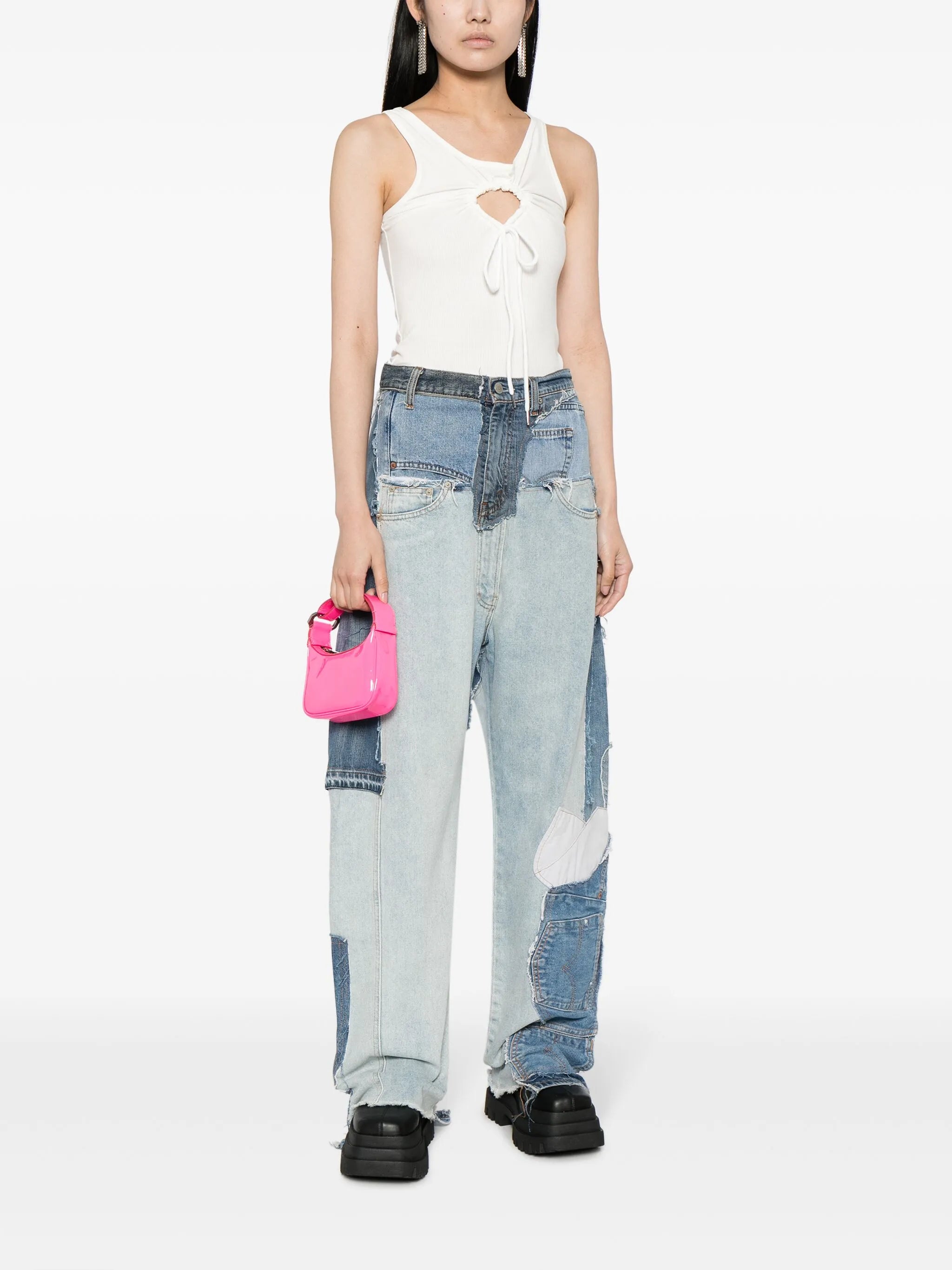 Heart scoop-neck tank top
