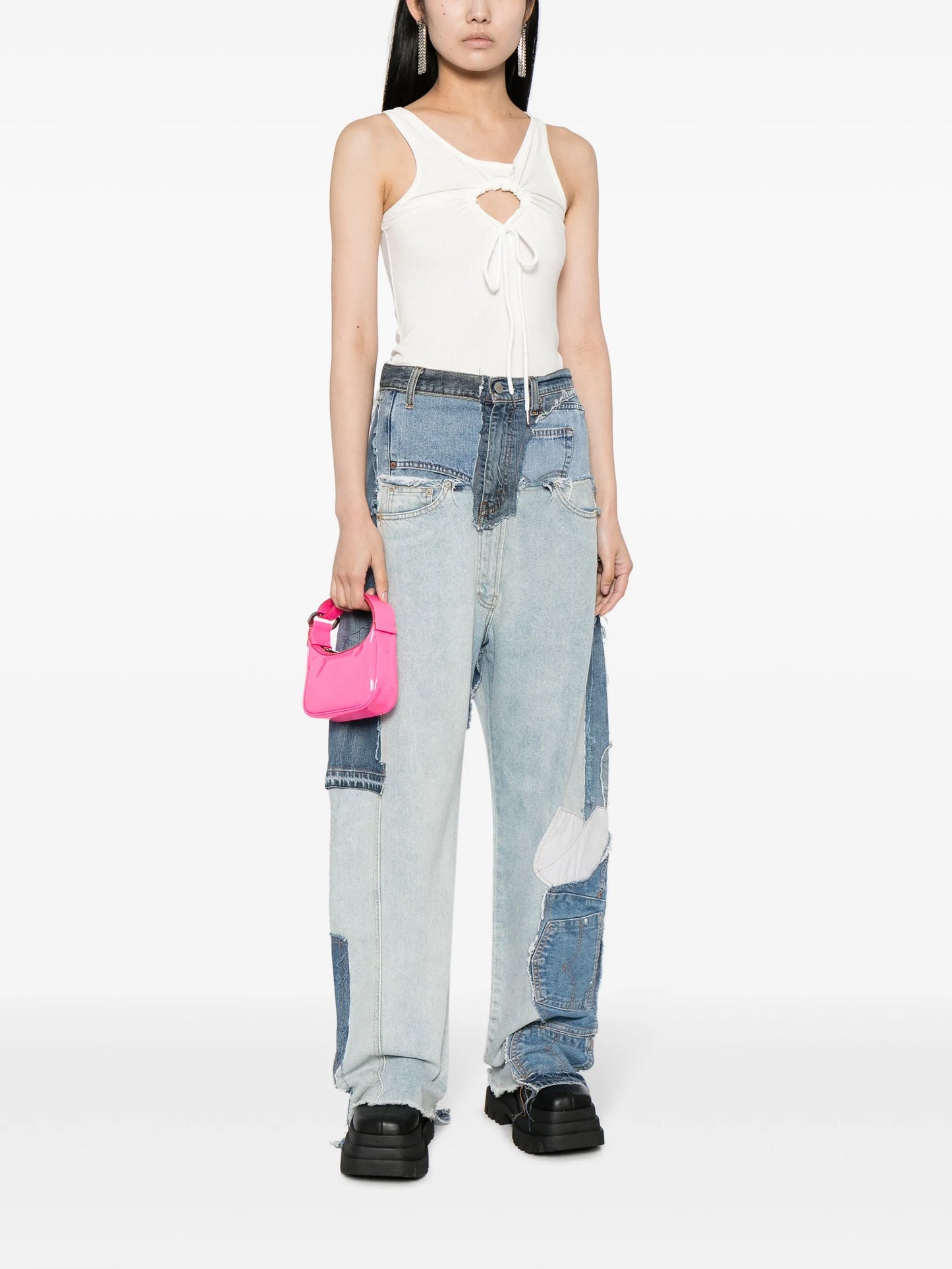 Heart scoop-neck tank top