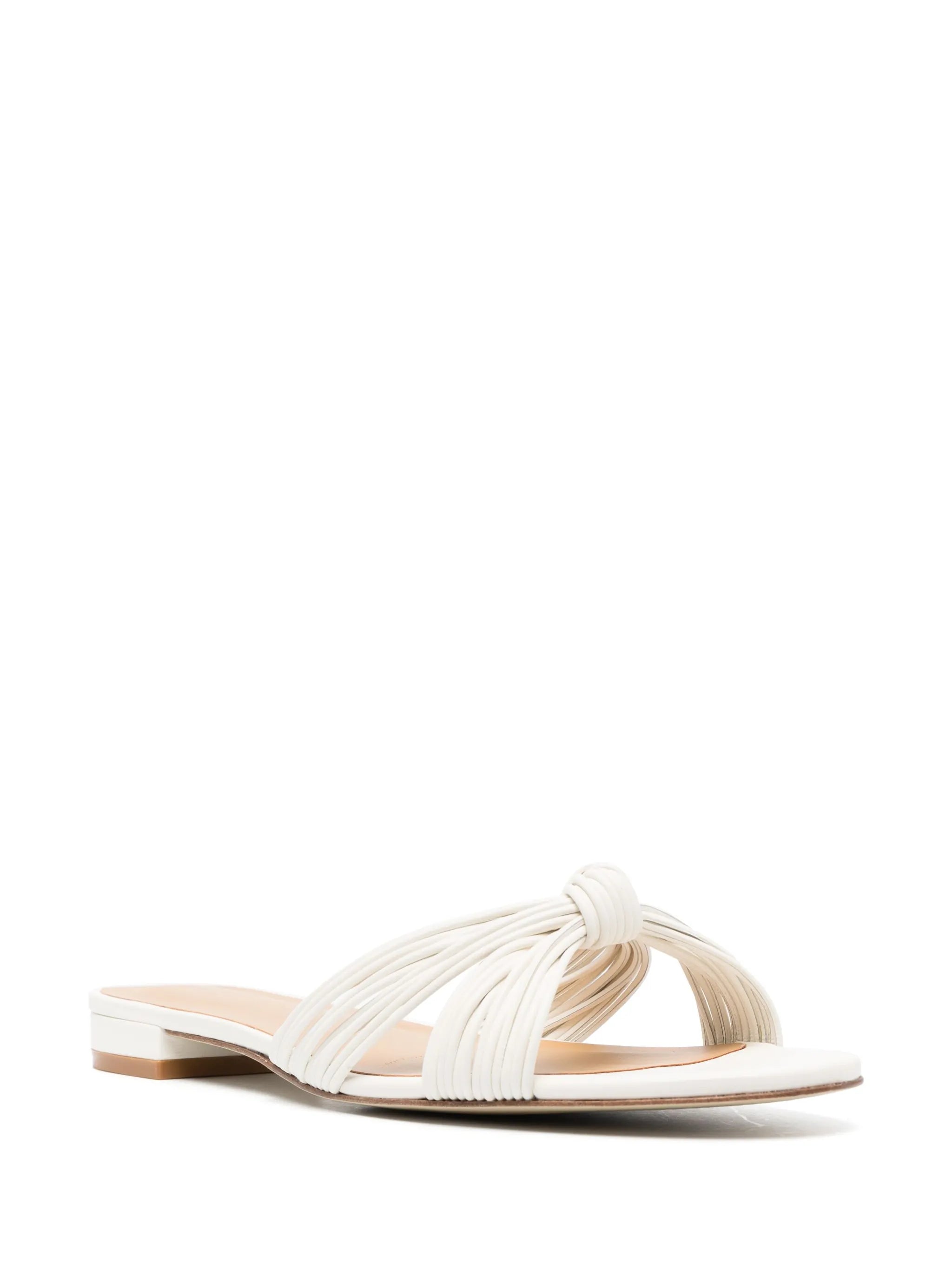 Peridot knotted flat sandals