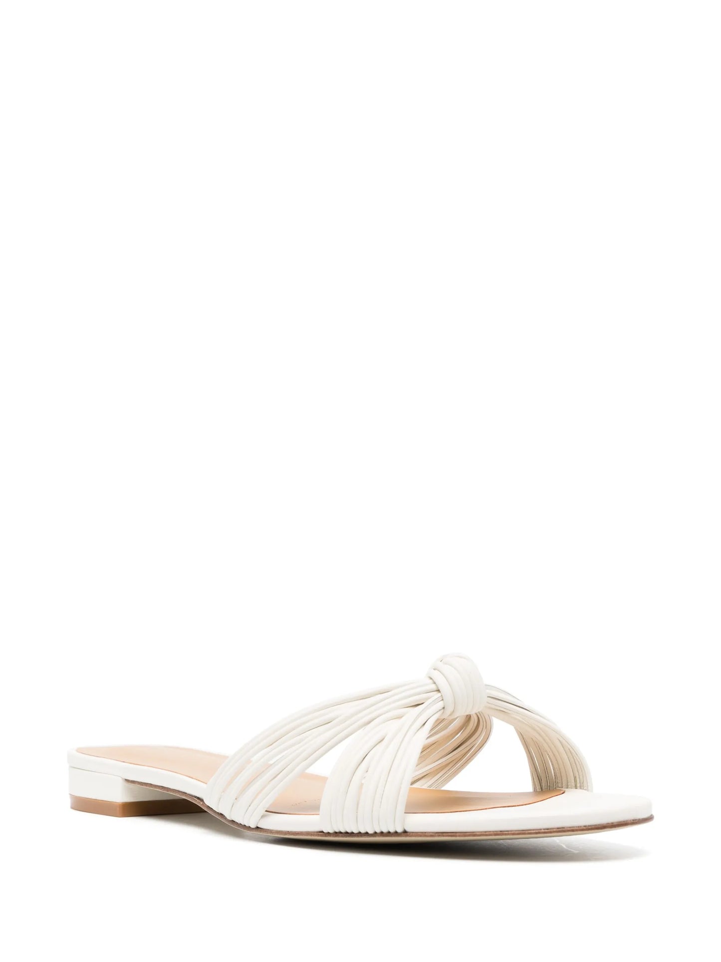 Peridot knotted flat sandals