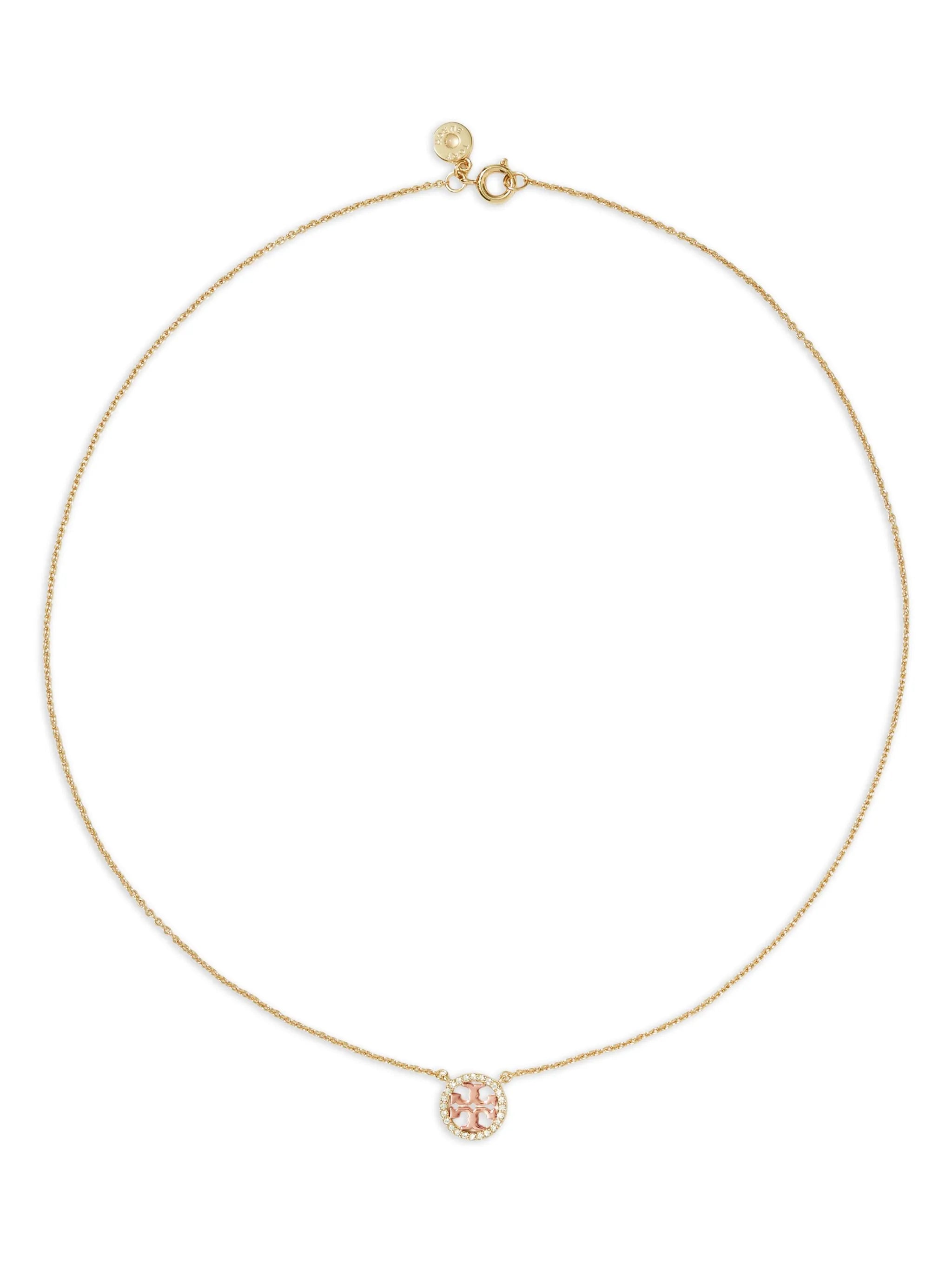 icon pavé pendent necklace