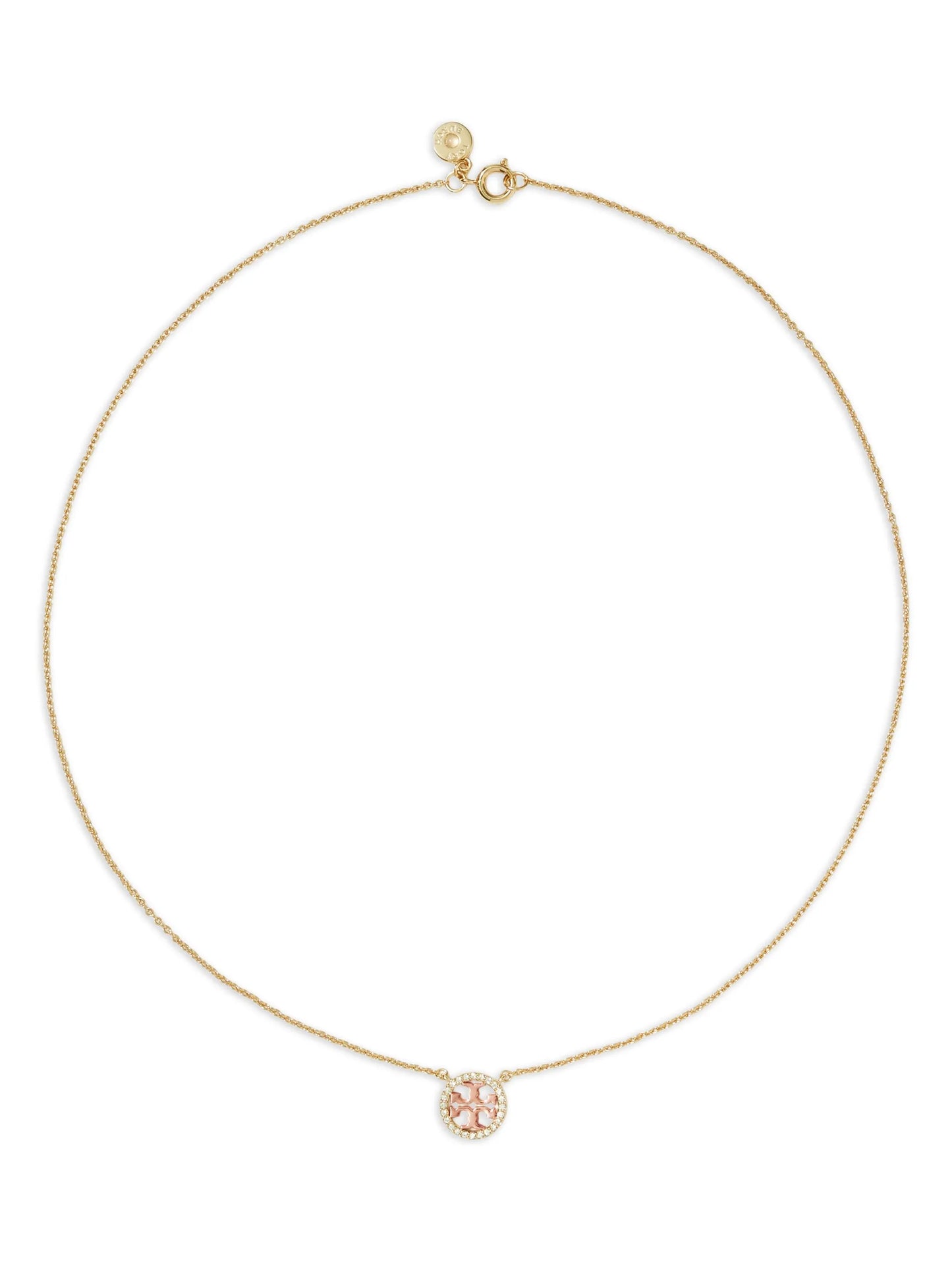 icon pavé pendent necklace
