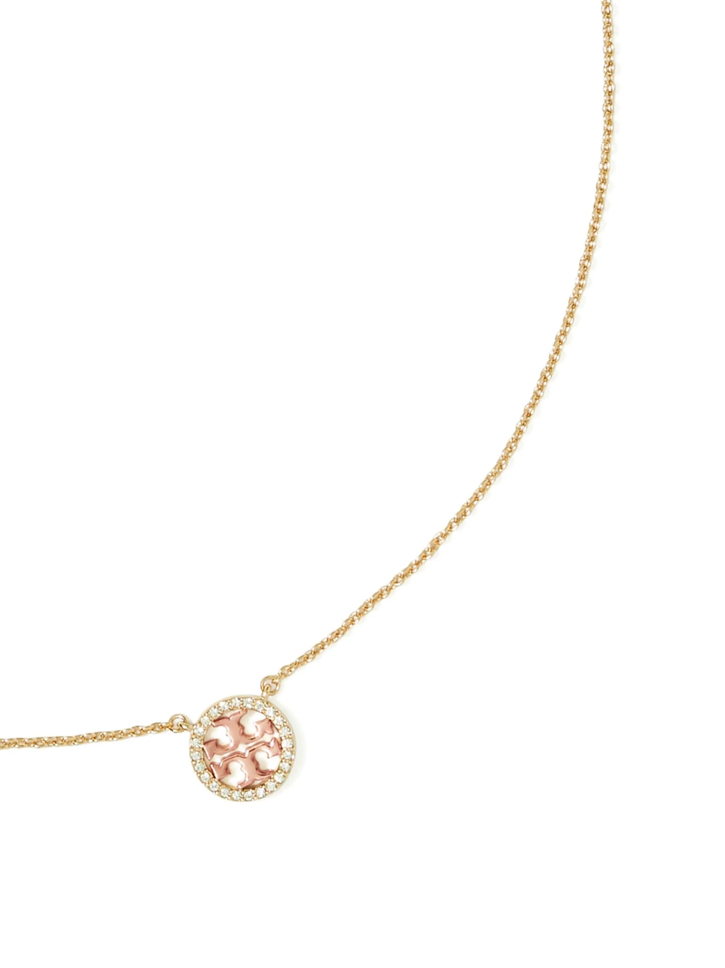 icon pavé pendent necklace