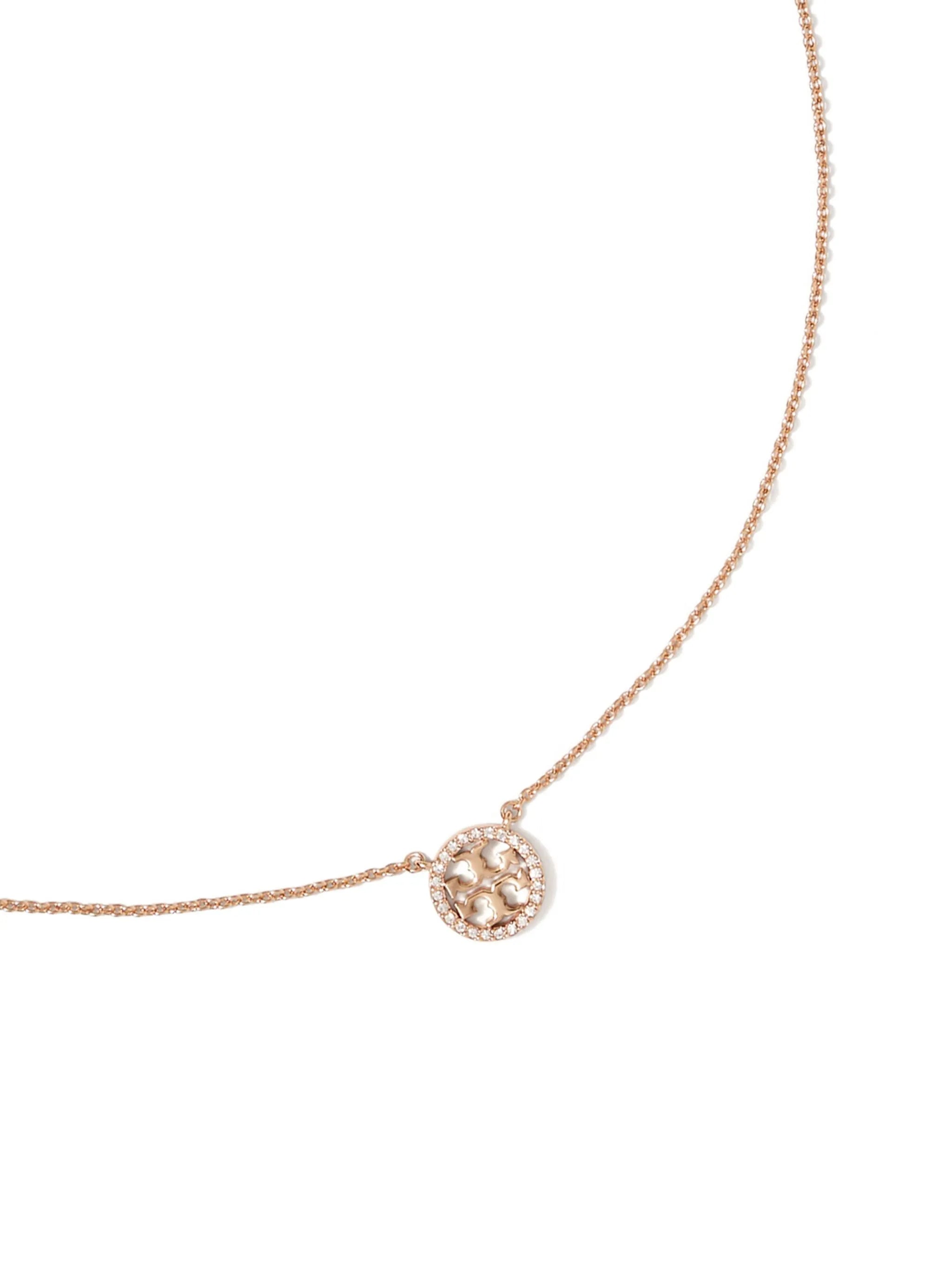 Icon pavé pendent necklace
