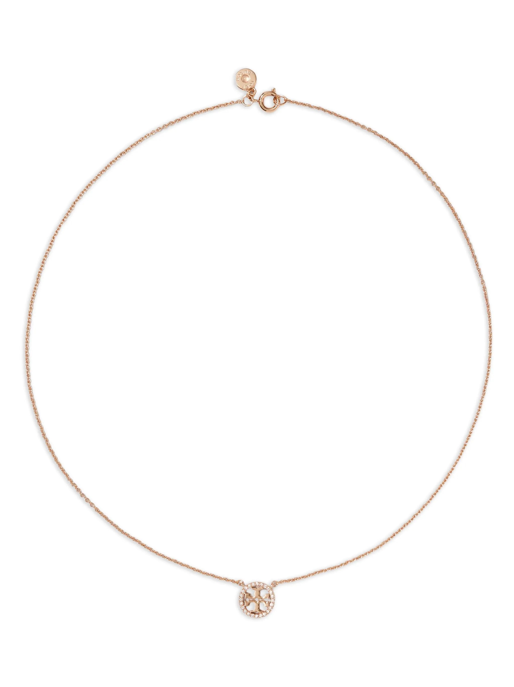 Icon pavé pendent necklace