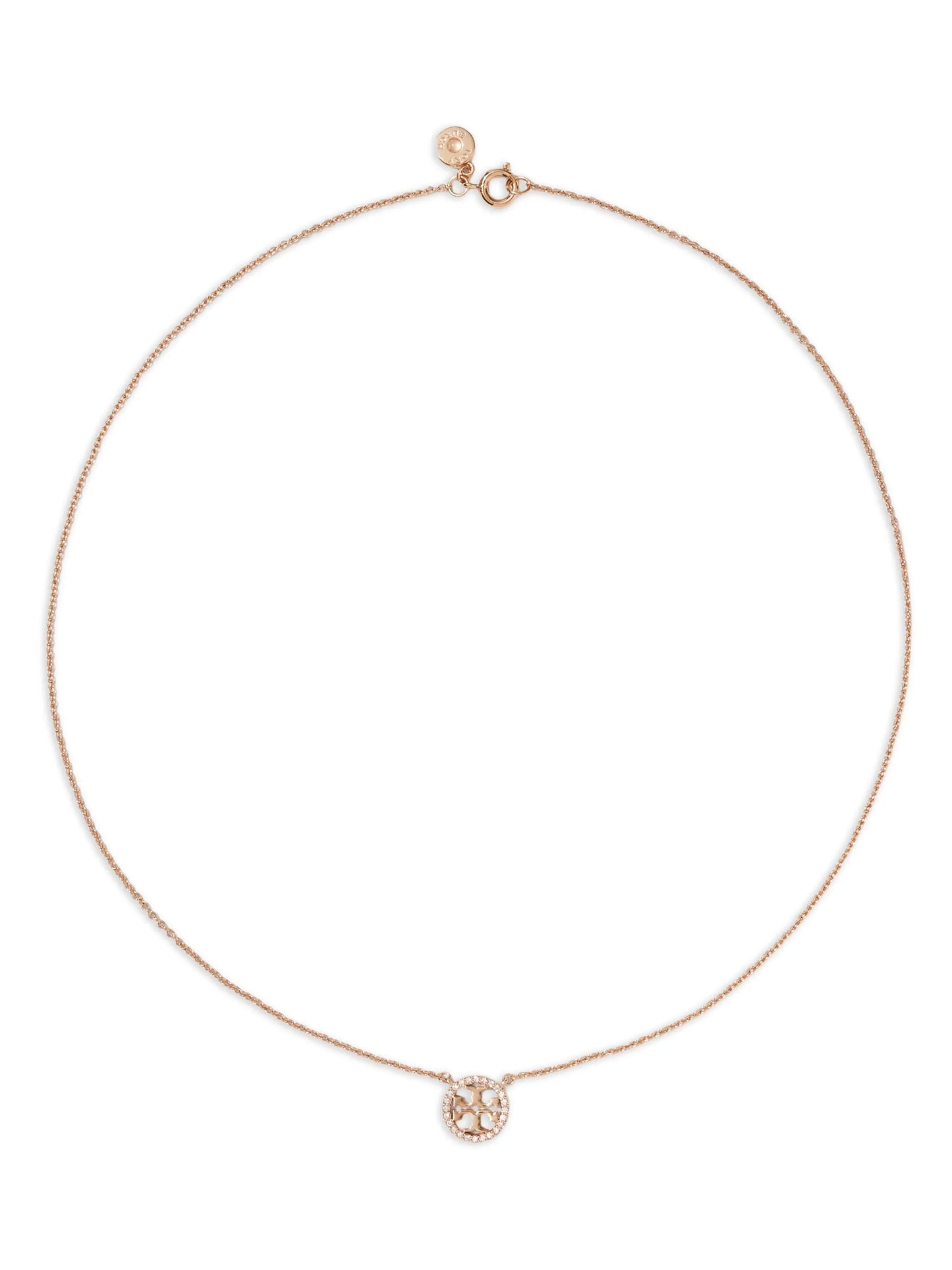 Icon pavé pendent necklace