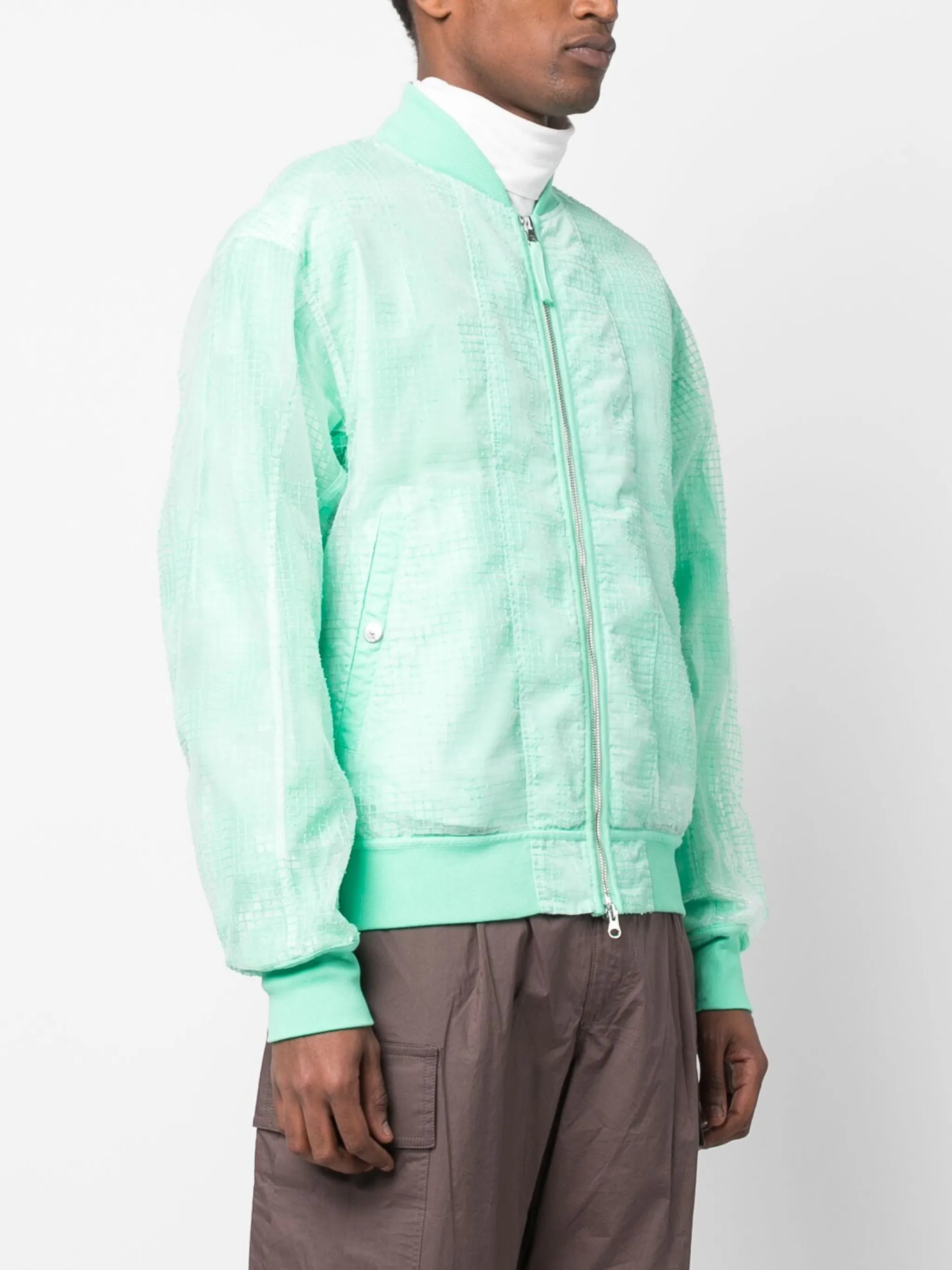 mesh-panel bomber jacket