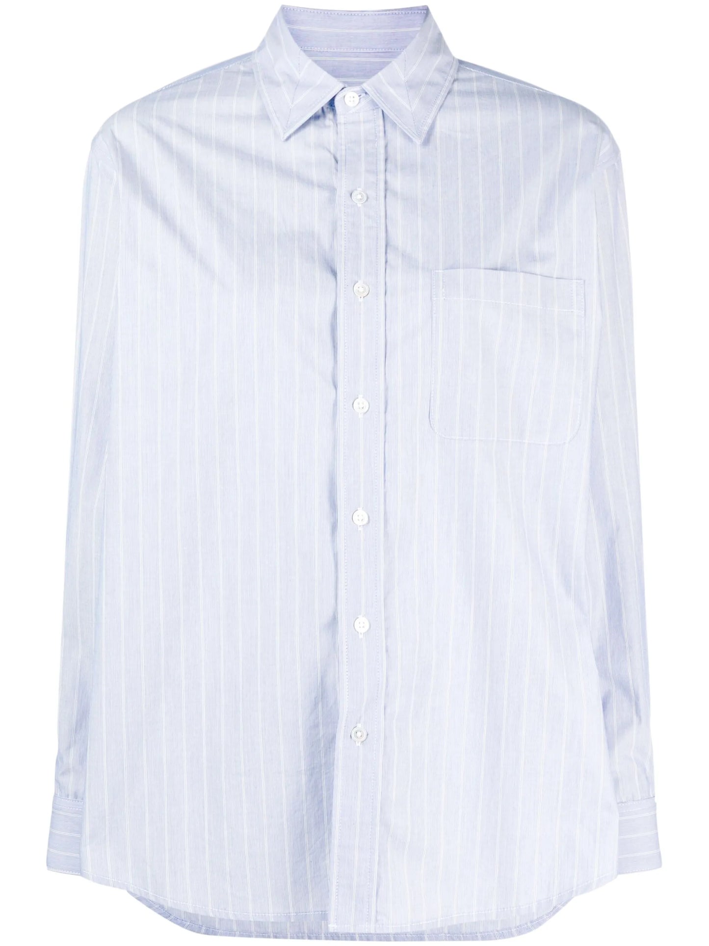 stripe-print long-sleeved shirt