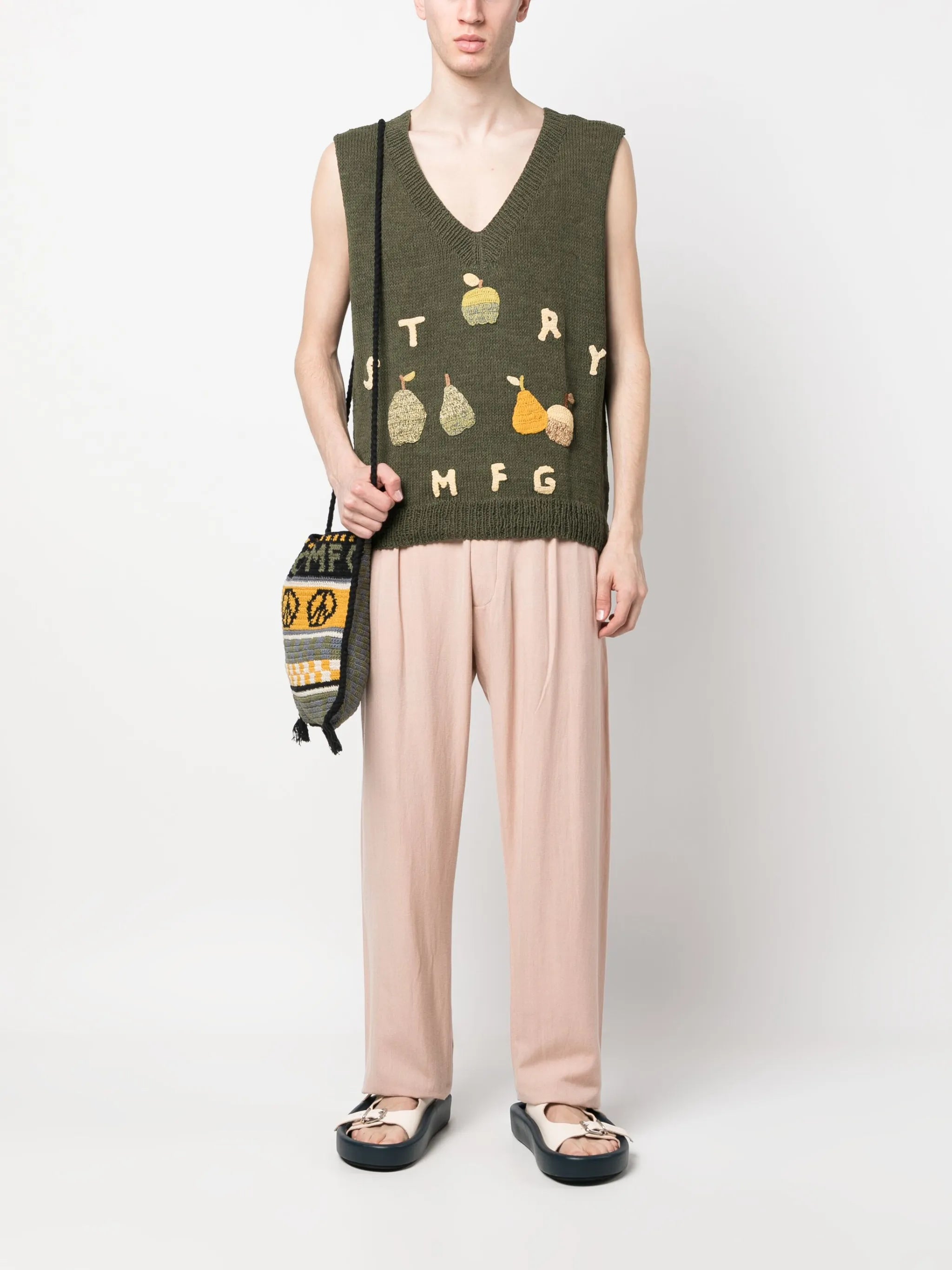 knitted cotton vest