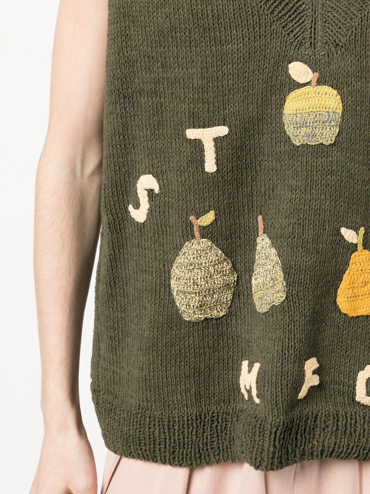 knitted cotton vest