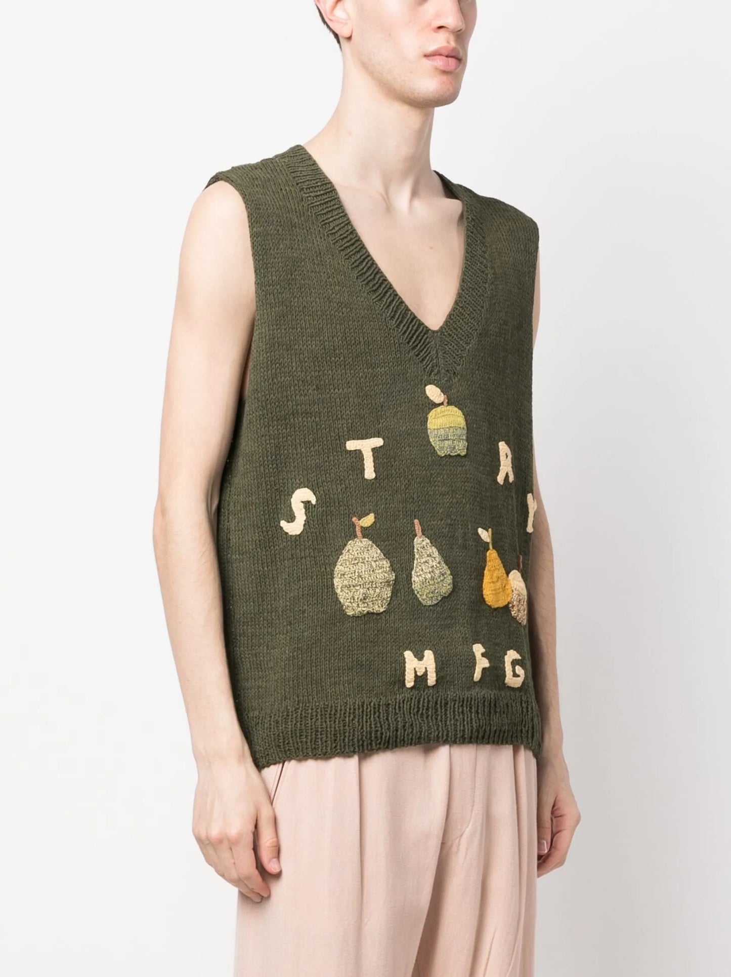 knitted cotton vest