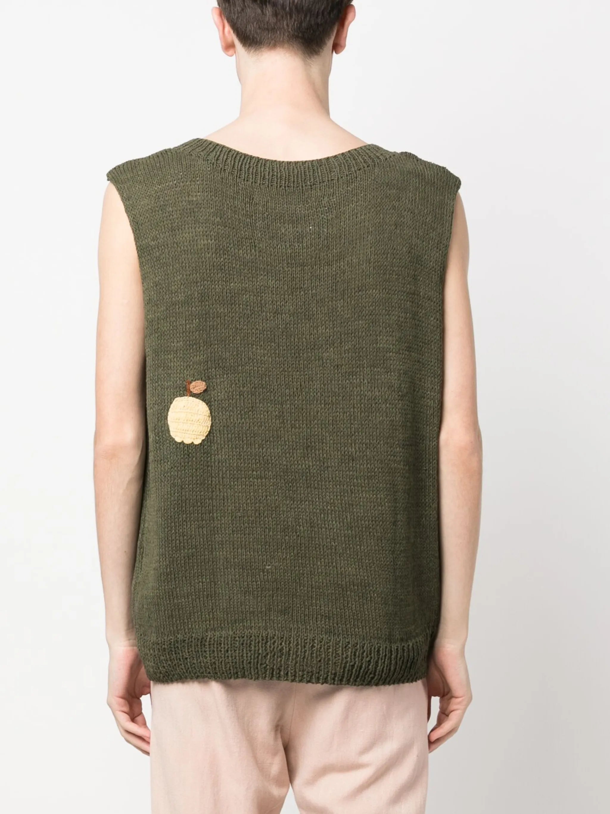 knitted cotton vest