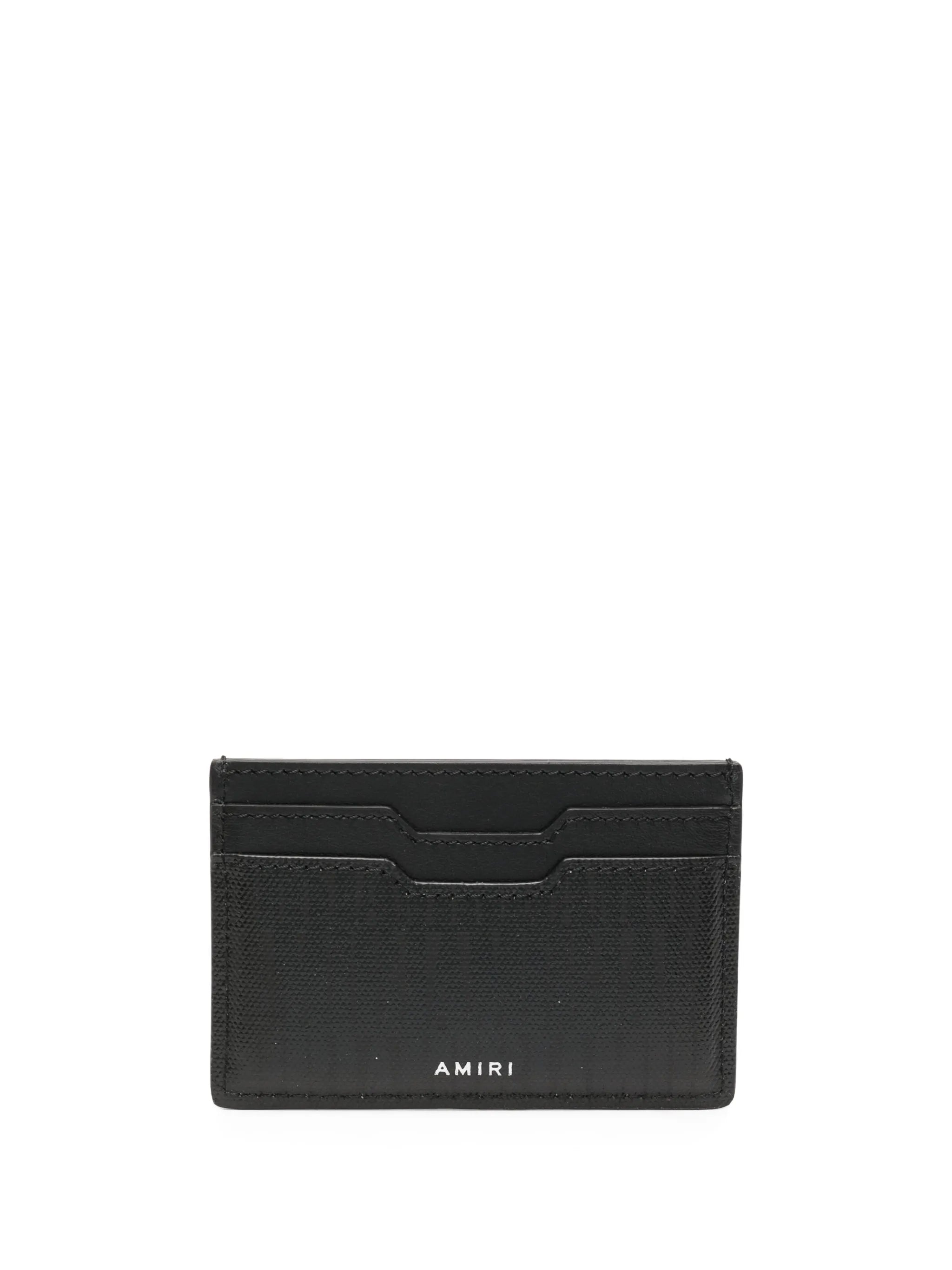 monogram-jacquard leather cardholder