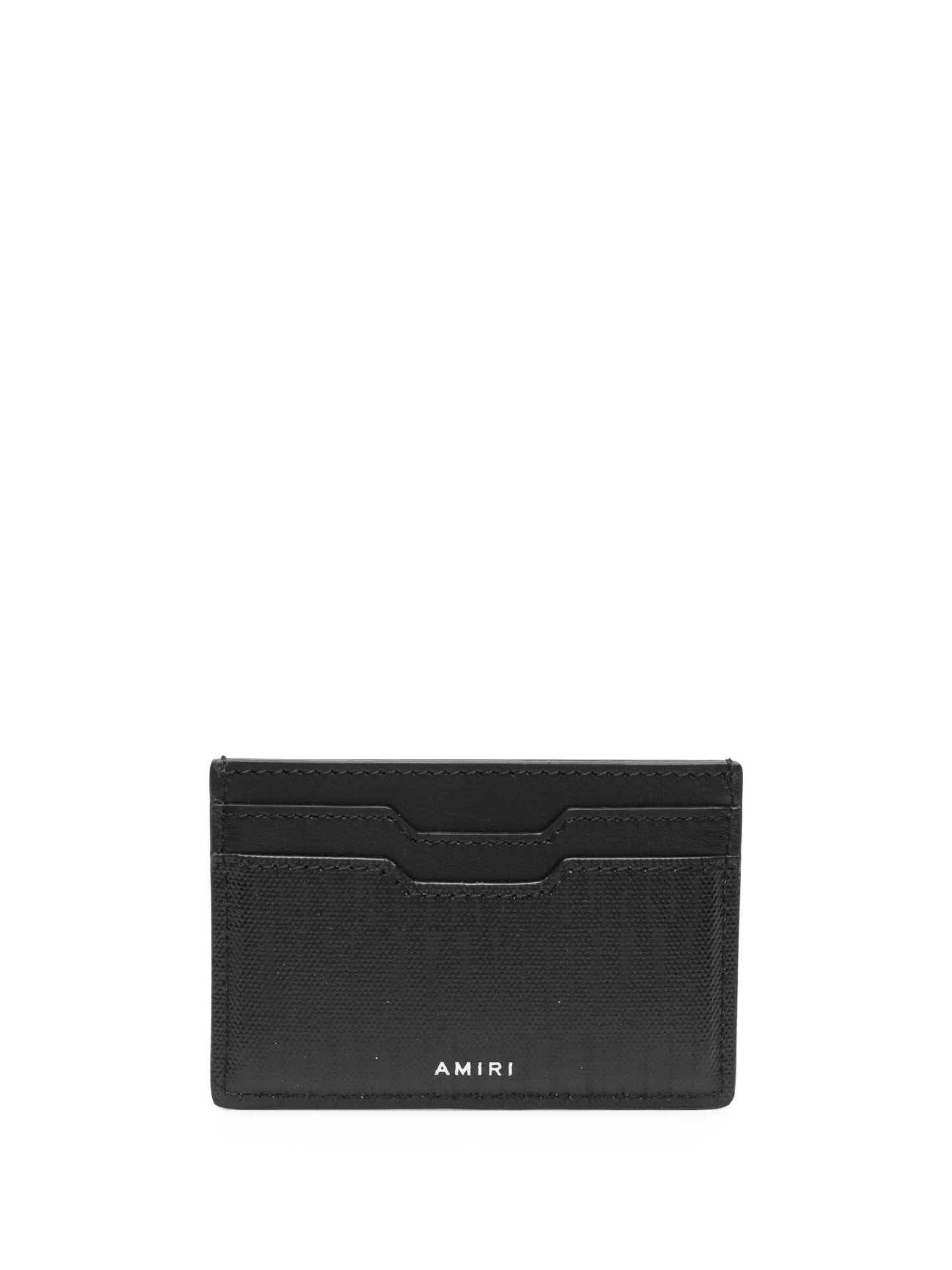 monogram-jacquard leather cardholder