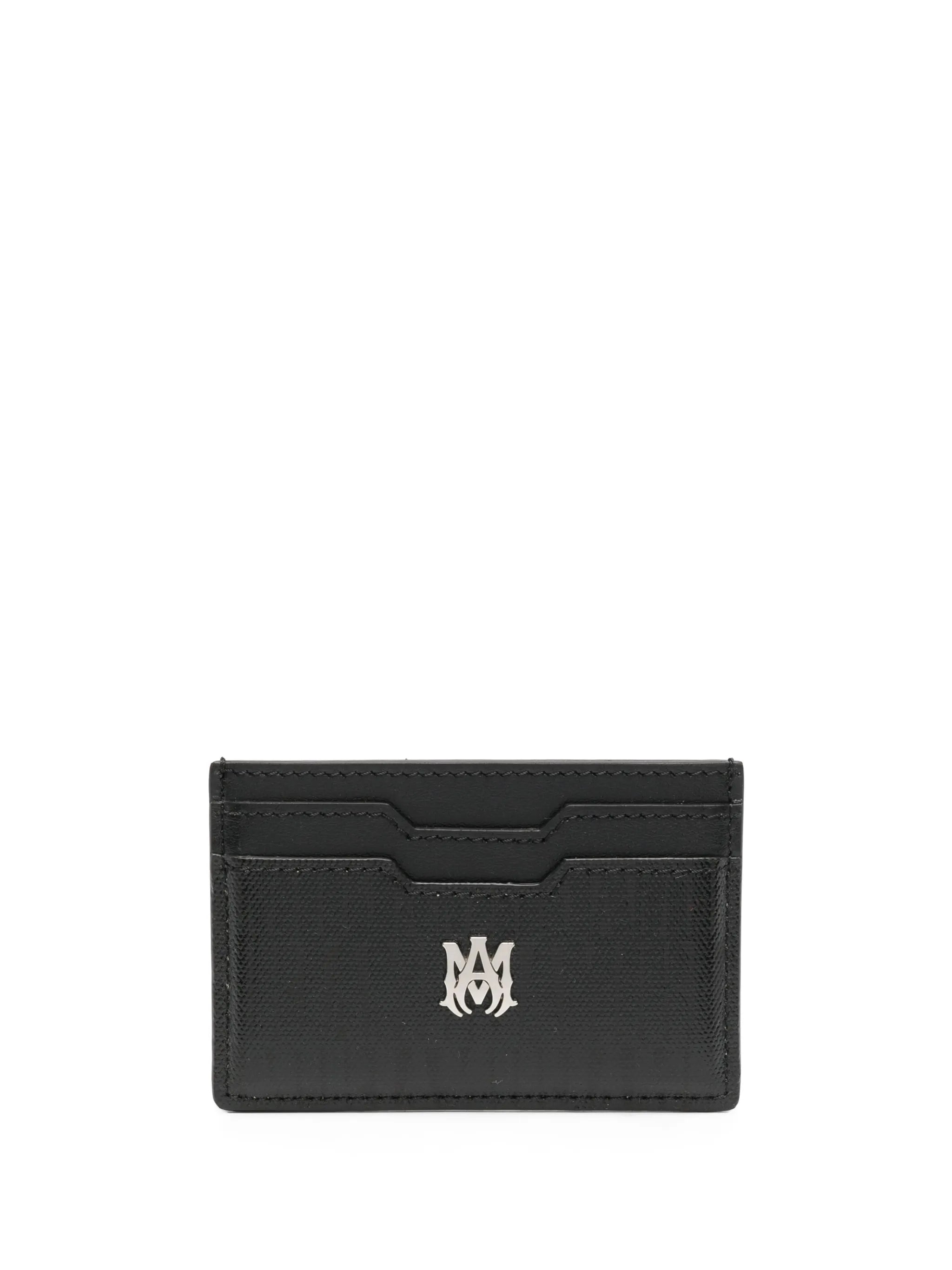 monogram-jacquard leather cardholder
